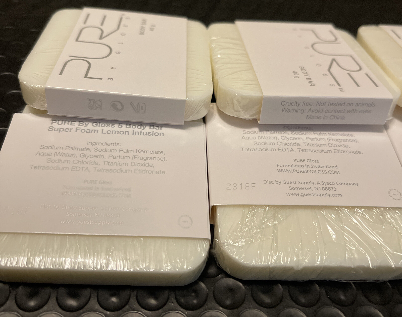 10pk Soap Bars Pure By Gloss 40g (Super Foam Lemon Infused)