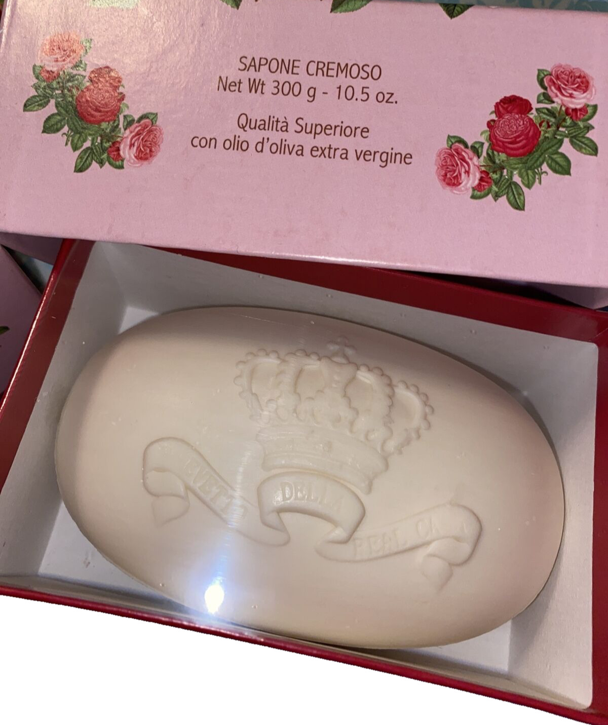 ROSE BOUQUET TRIPLE MILLED BATH SOAP w OLIVE OIL 3 -10.5 oz by MARIO FISSI 🇮🇹