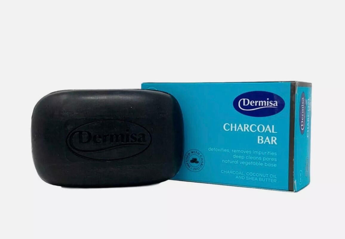 Dermisa Characoal Bar Soap. Anti Acne Cleansig & Detoxifying. 3 oz ( 3 Pack )