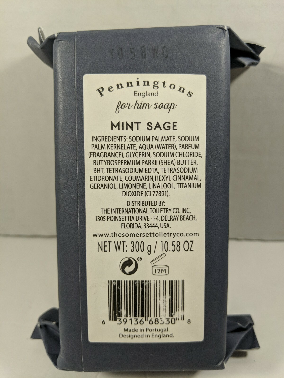 Men’s Bar Soap For Beard & Body Mint Sage Pennington England For Him