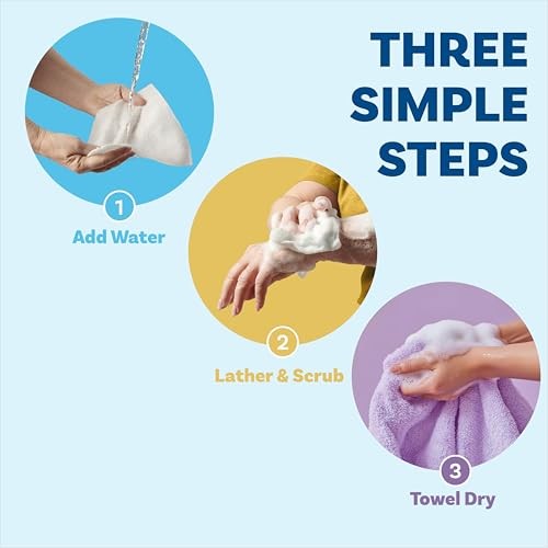Scrubzz Disposable No Rinse Bathing Wipes for Senstive Skin – 25 Pack