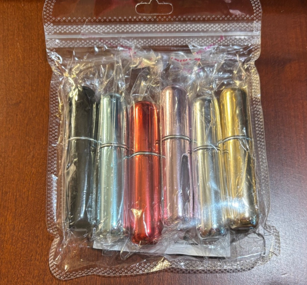 6 NEW Travel Portable Mini Refillable Perfume Atomizer Bottles Pump Spray 5ml