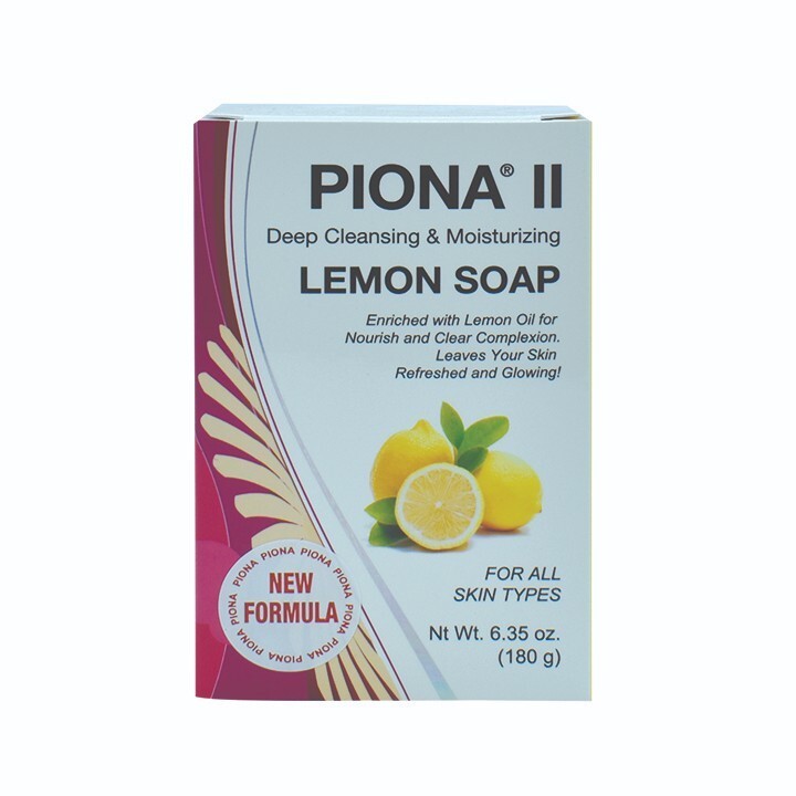 PIONA II Deep Cleansing & Moisturizing LEMON Soap 6.35 Oz. and Deluxe Soap Dish