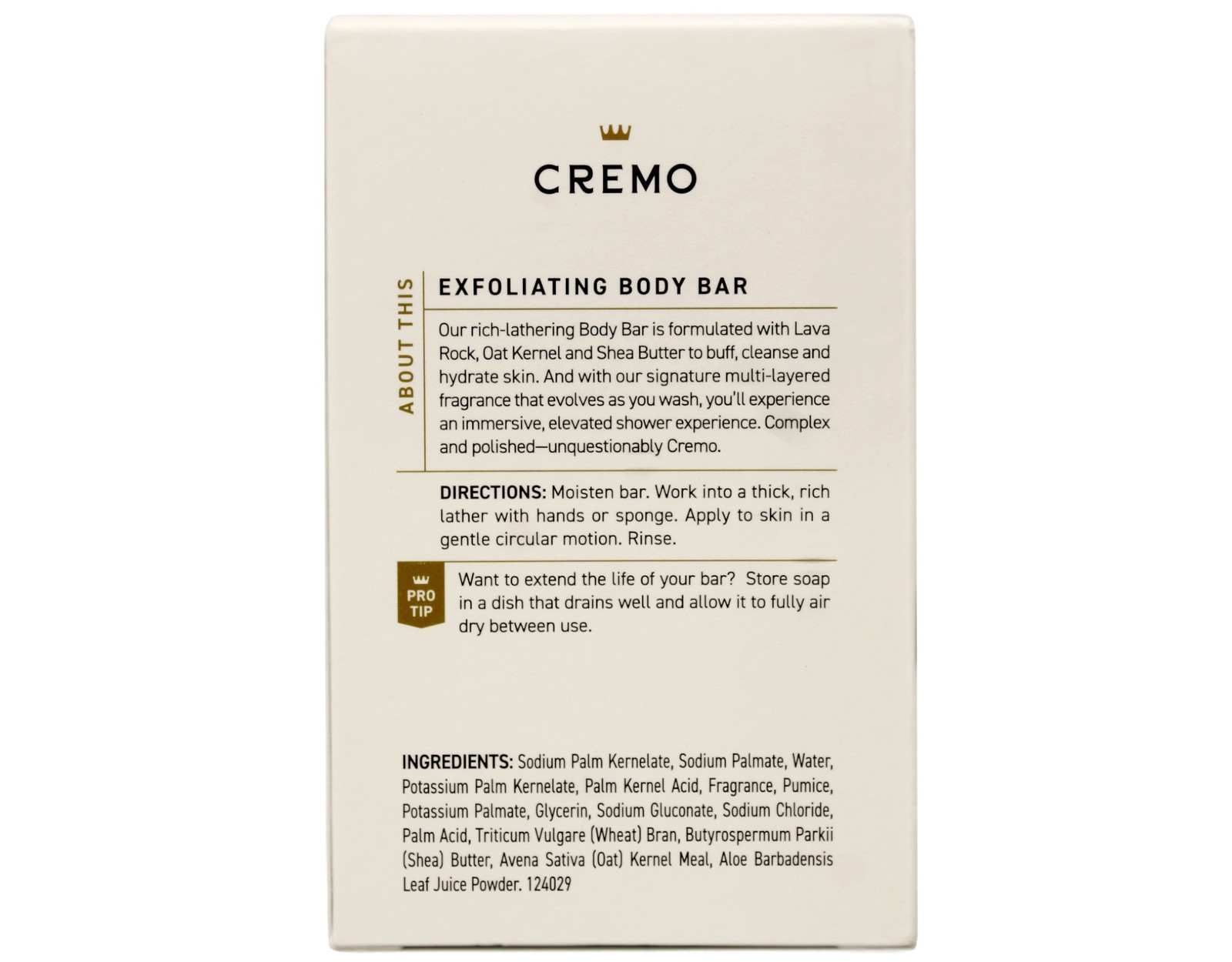 Cremo Exfoliating Body Bar Men Bourbon and Oak 5 oz 5 Pack