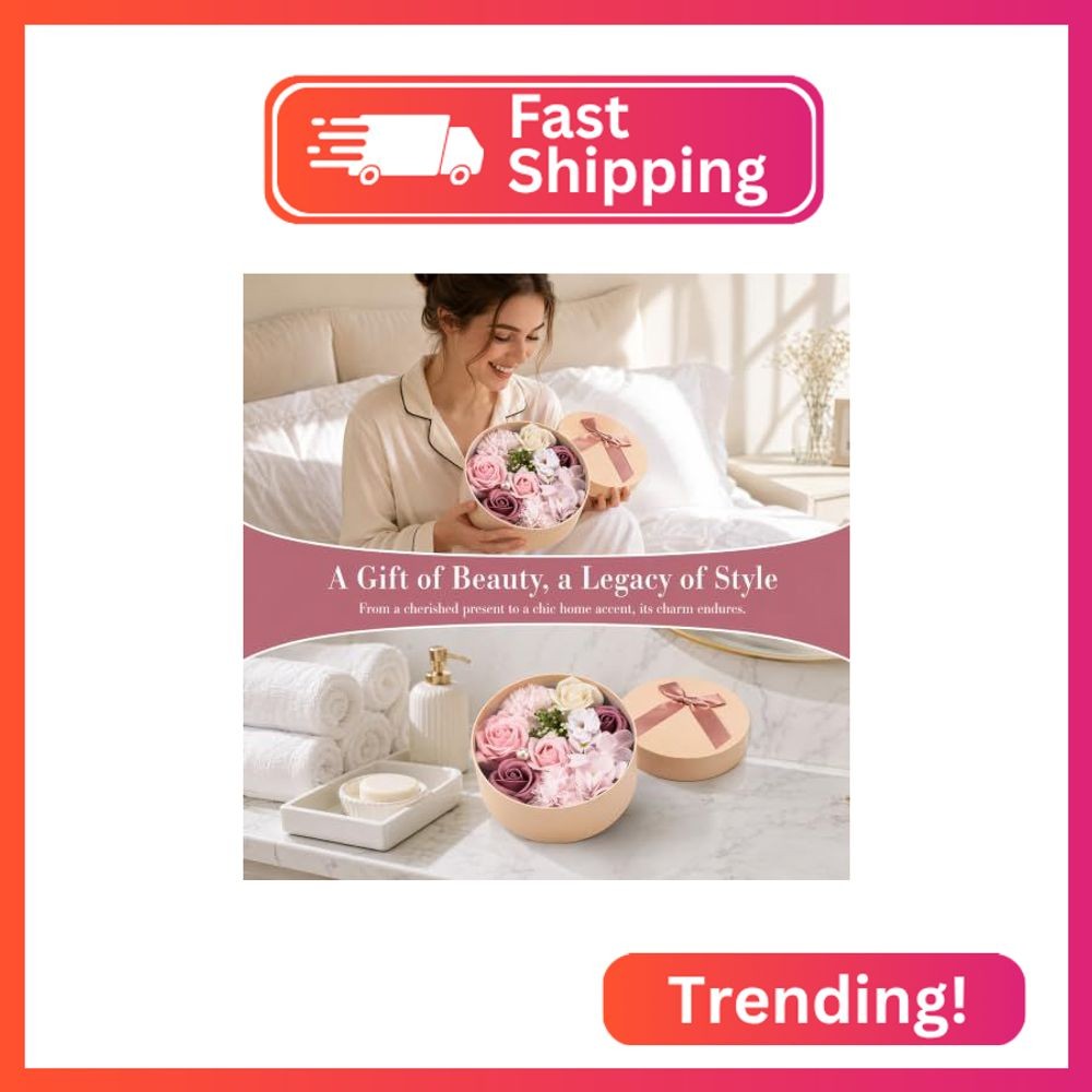 Little World Soap Flower Gift Set, Handmade Scented Soap Petals for Bath