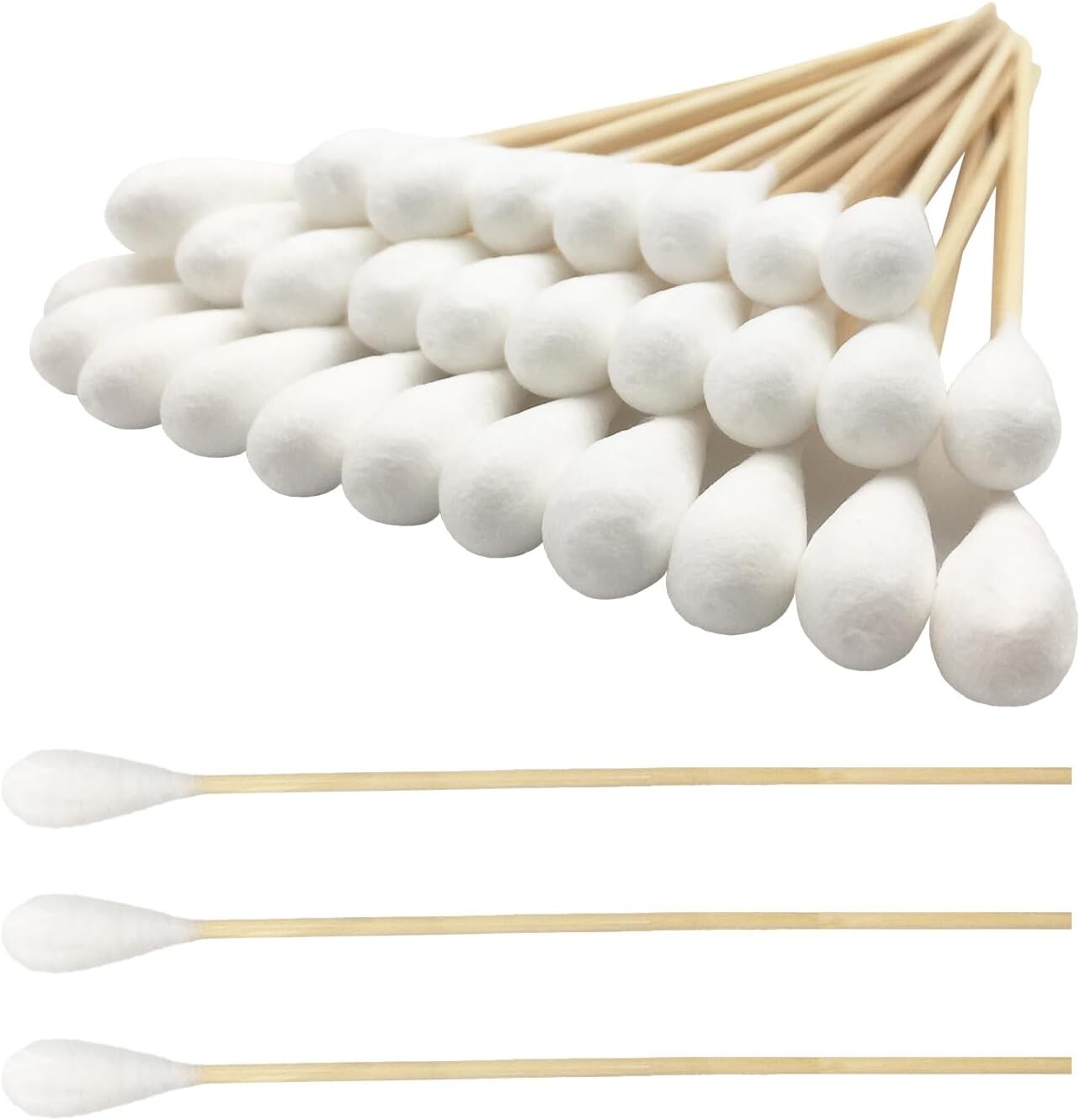 Versatile 6-Inch Cotton Swabs – Perfect for Dogs, Makeup & Various Crafts