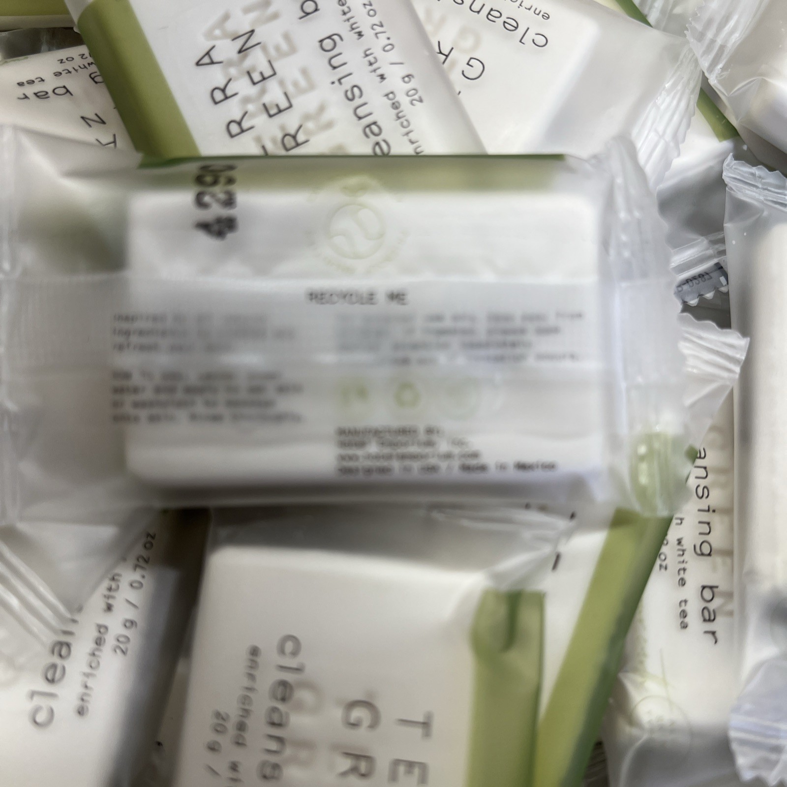 75 Terra Green White Tea Facial Bars 0.70 oz Hotel Travel Size