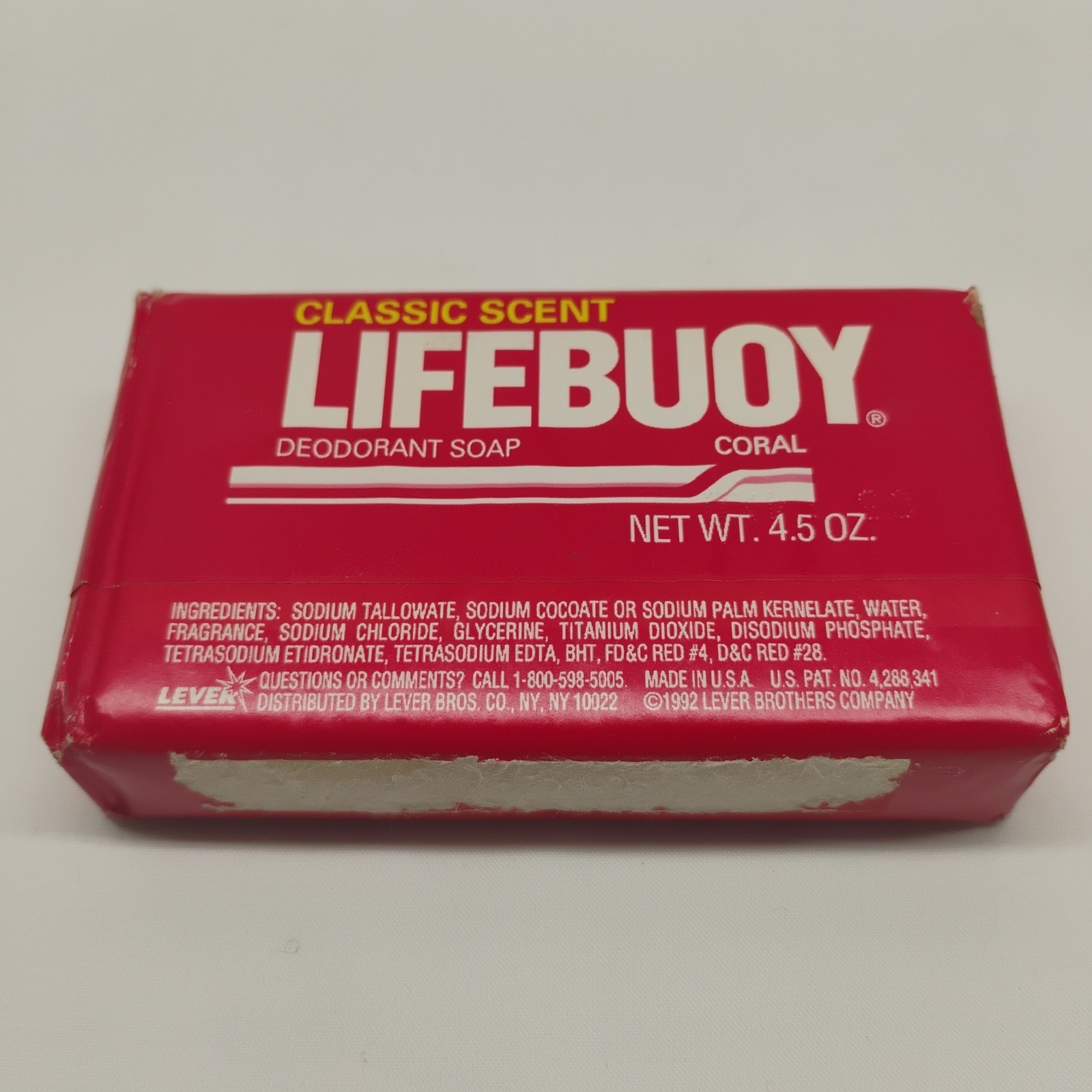 Brand New Unopened 1992 Lifebuoy Coral Classic Scent Bar Soap USA Lever Brothers