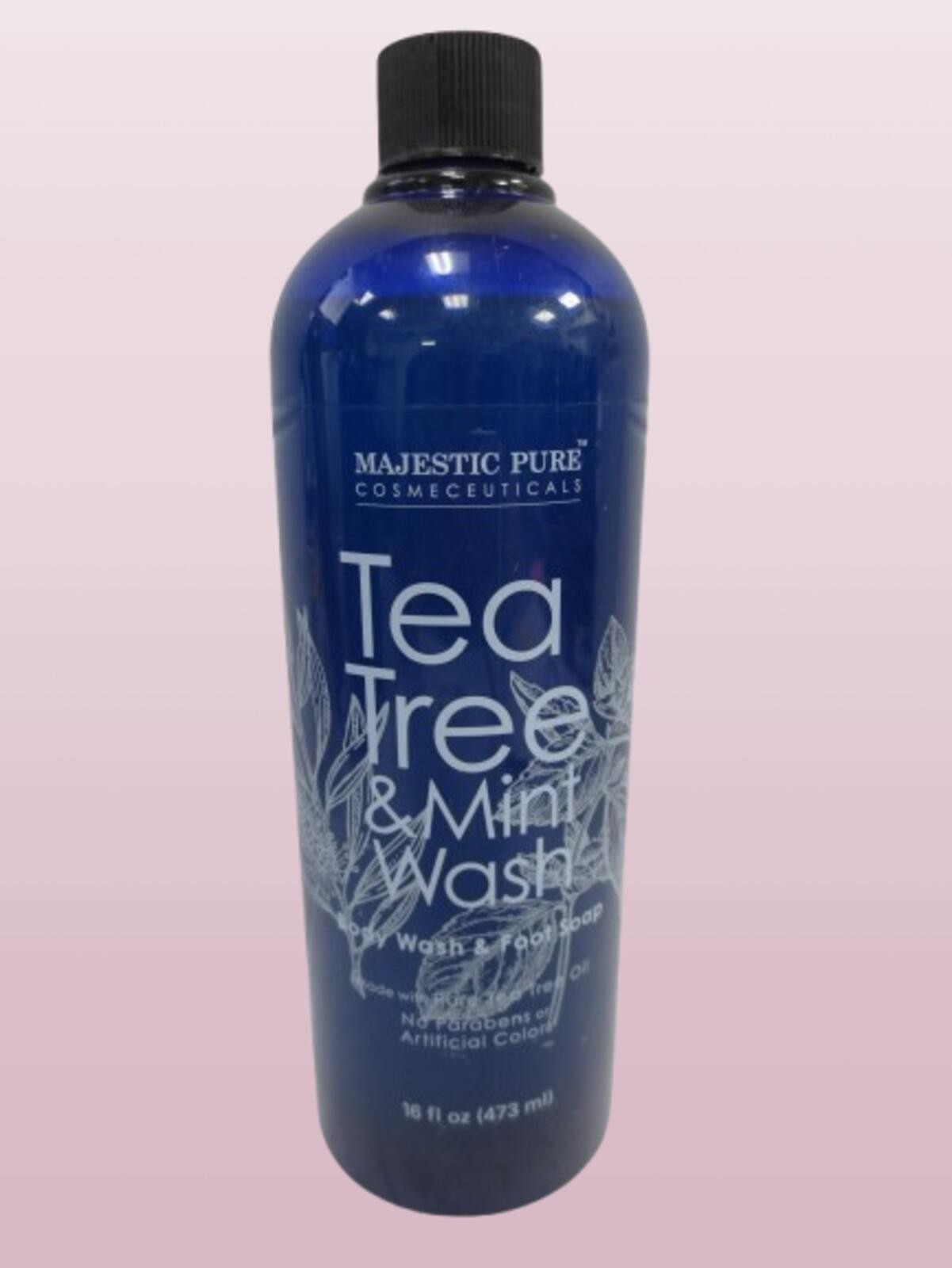 MAJESTIC PURE TEA TREE & MINT WASH BODY WASH & FOOT SOAP 16 OZ LOT OF 3