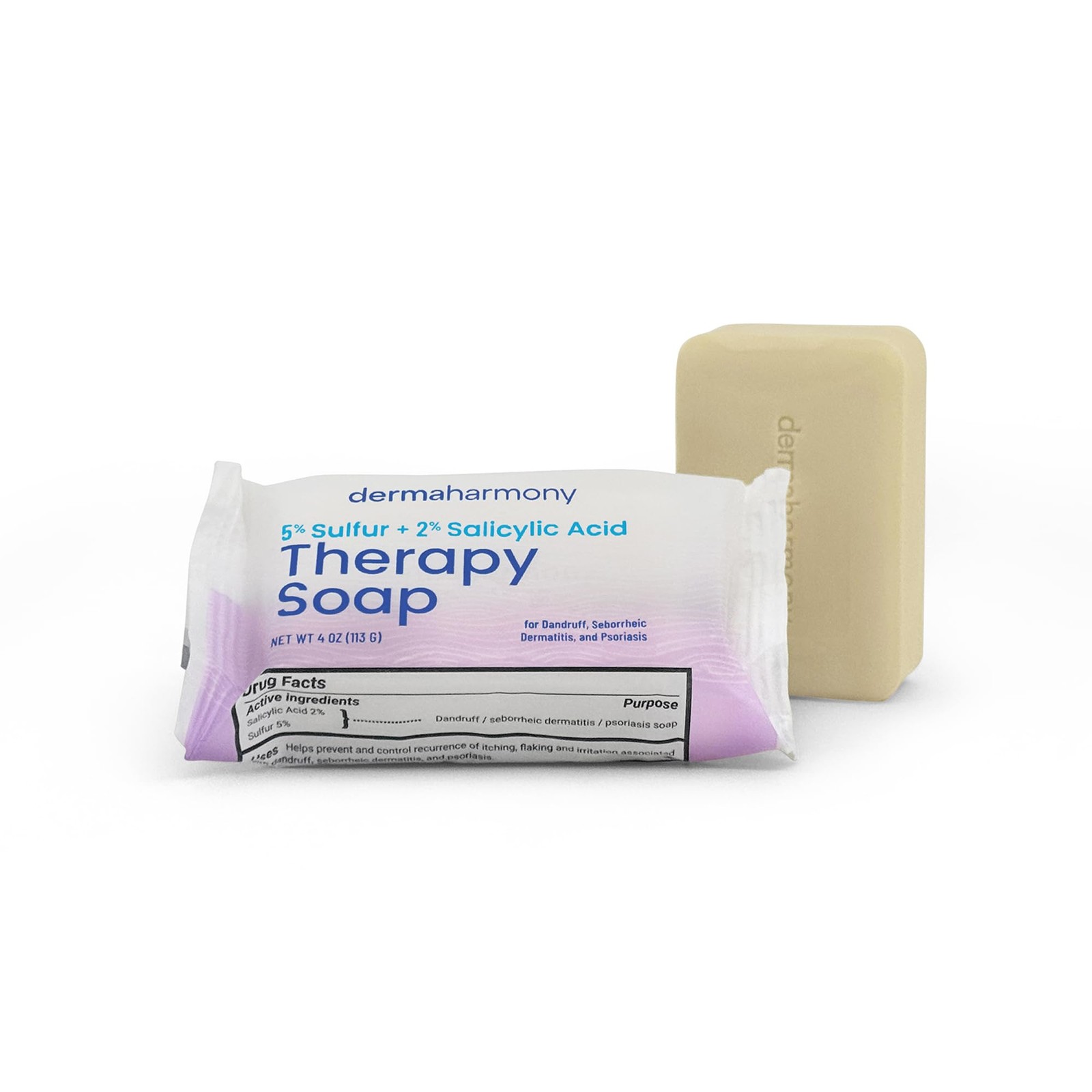 5% Sulfur 2% Salicylic Acid Bar Soap 4 oz – Crafted for those with Seborrehic…