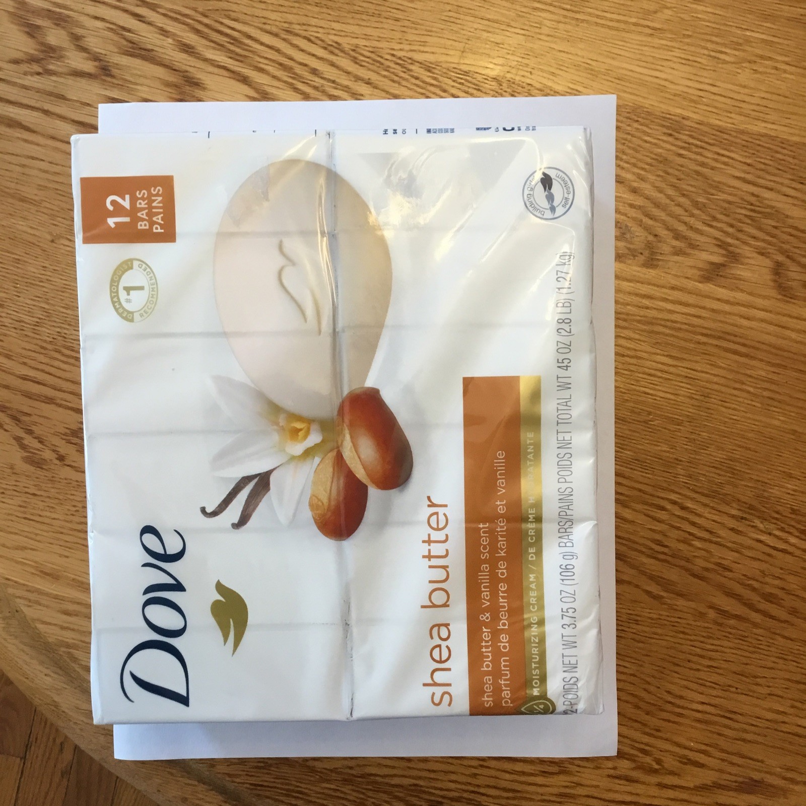 Dove shea butter & Vanilla Moisturizing Cream Bar Soap 12 Pack 3.75 Oz Bars