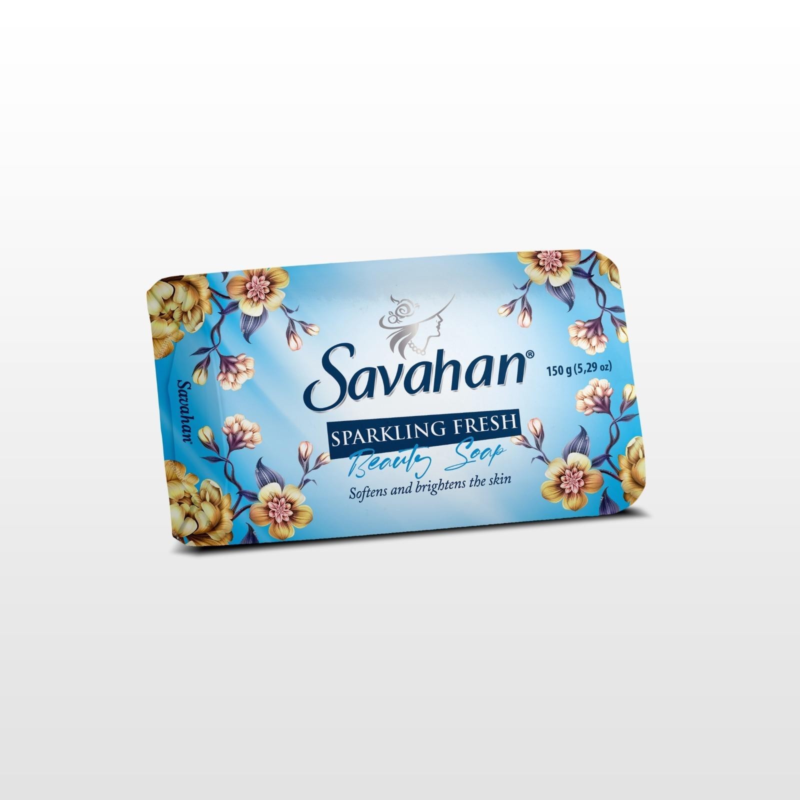 Savahan Sparkling Fresh Beauty Soap Softens & Brightens – 4 Bars. 5.29 oz each.