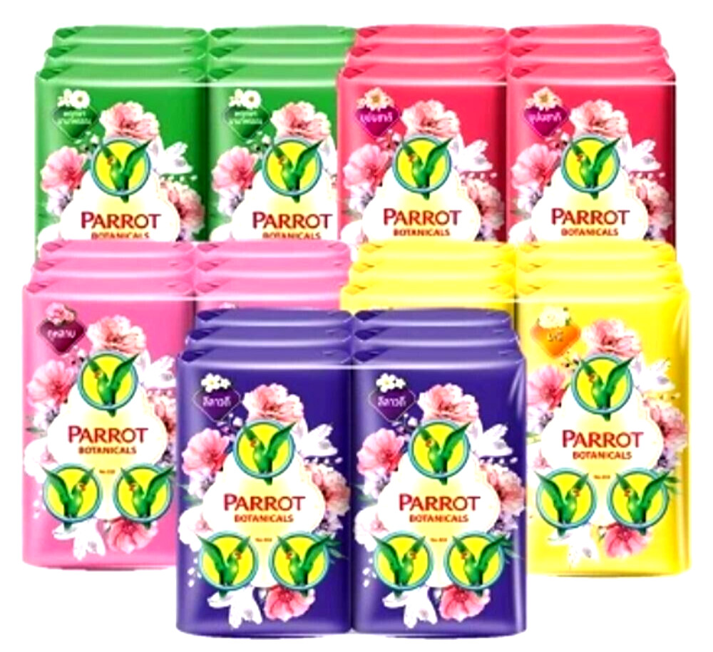 Thai Herbal Soap Parrot Botanical Bar Bath Body Skin 55g X 5 colors /5pcs /Set