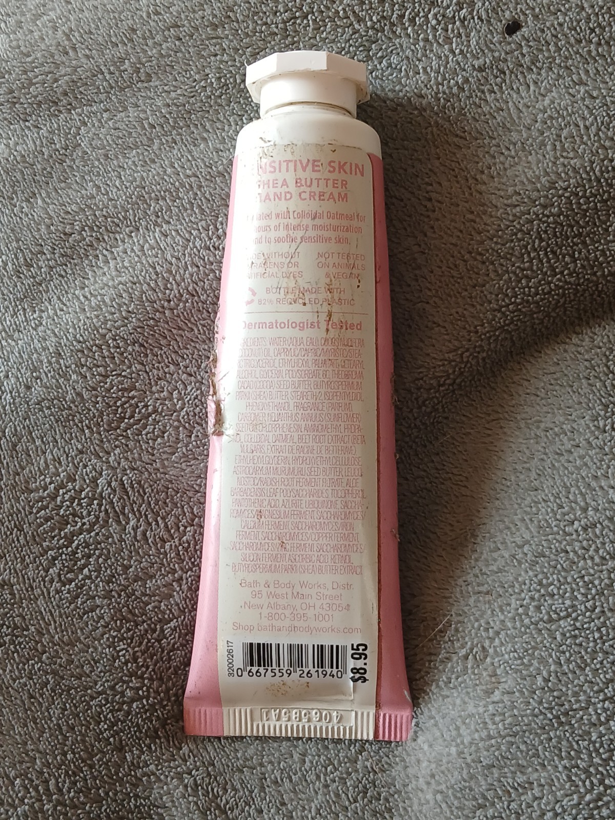 dmg Bath & Body Works Sensitive Skin Colloidal Oatmeal shea butter Hand Cream 1o