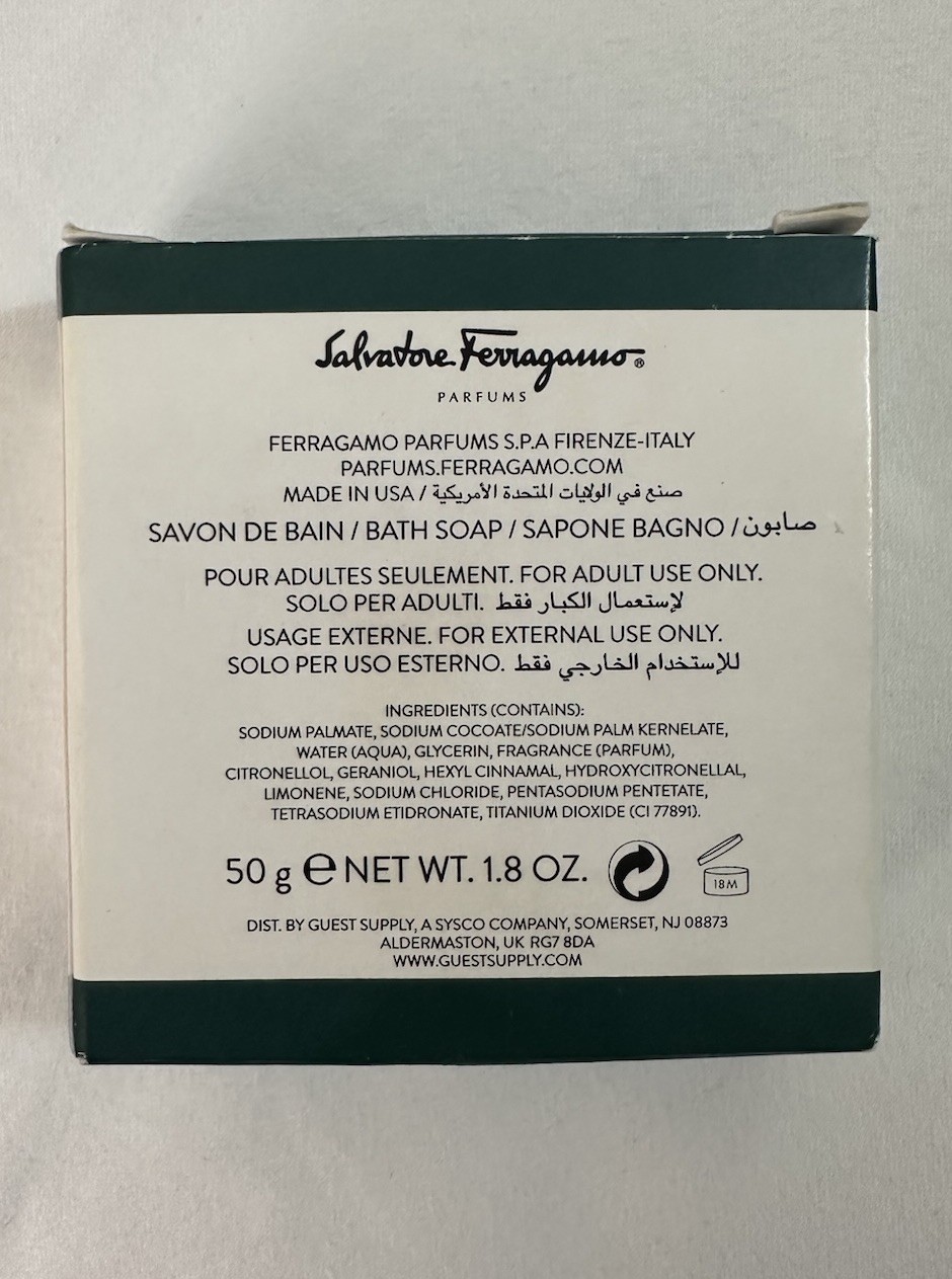 Salvatore Ferragamo Tuscan Soul Convivio Bar Soap 1.8oz & 1.18oz Body Cream