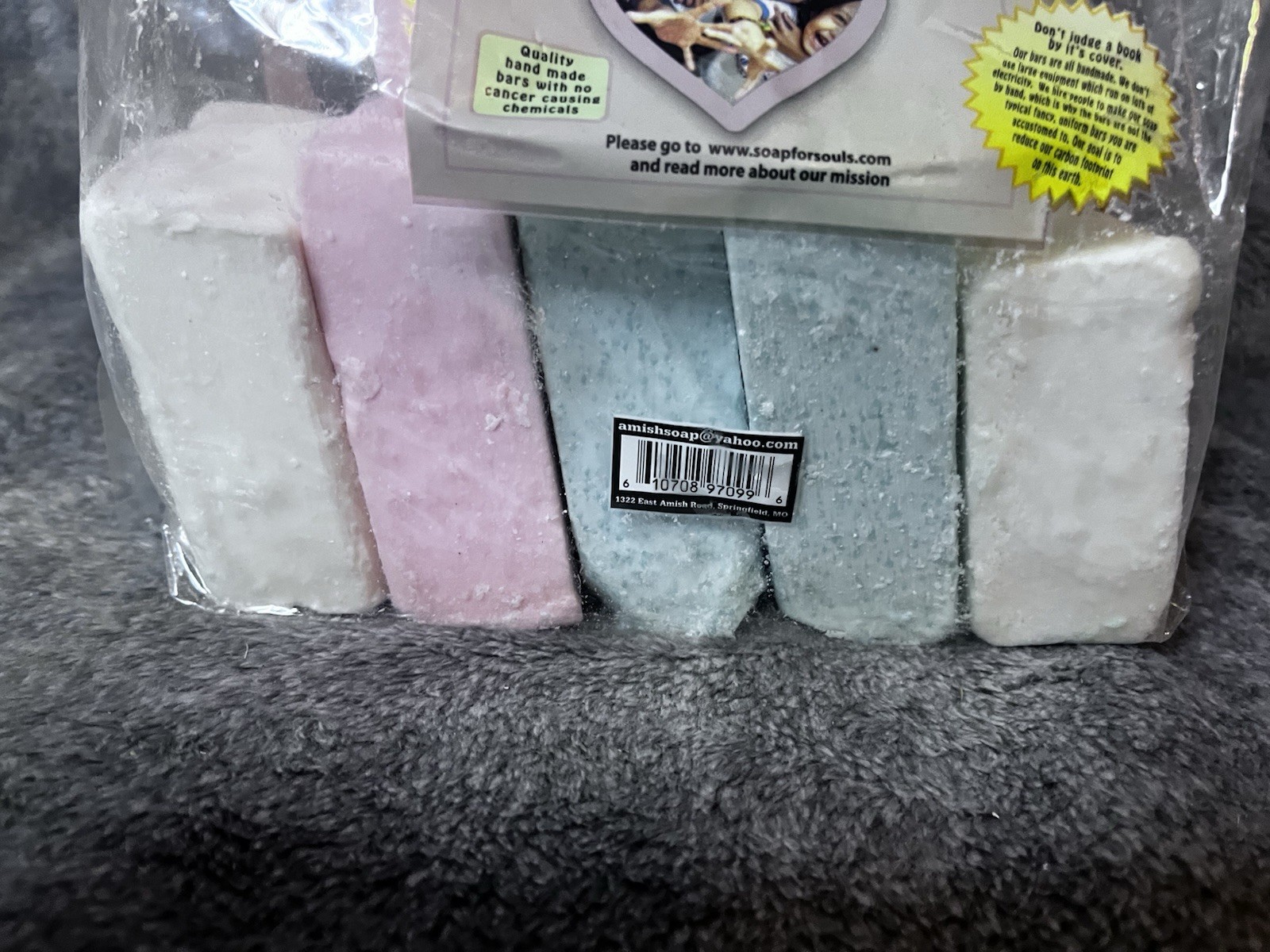 Amish Farm Bar Soap (Pack of 6) Scented Color May Vary In Hand