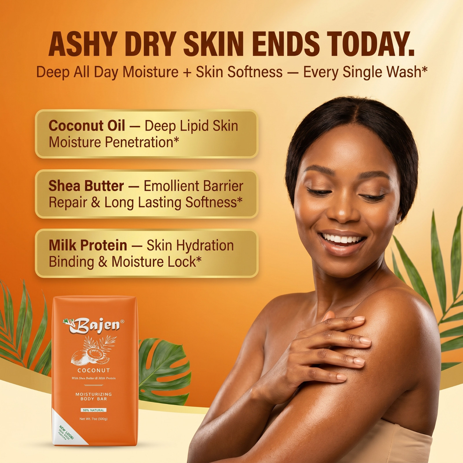 COCONUT SOAP – Moisturizing Coconut Oil Shea Butter Protein Skin Softness 7 oz