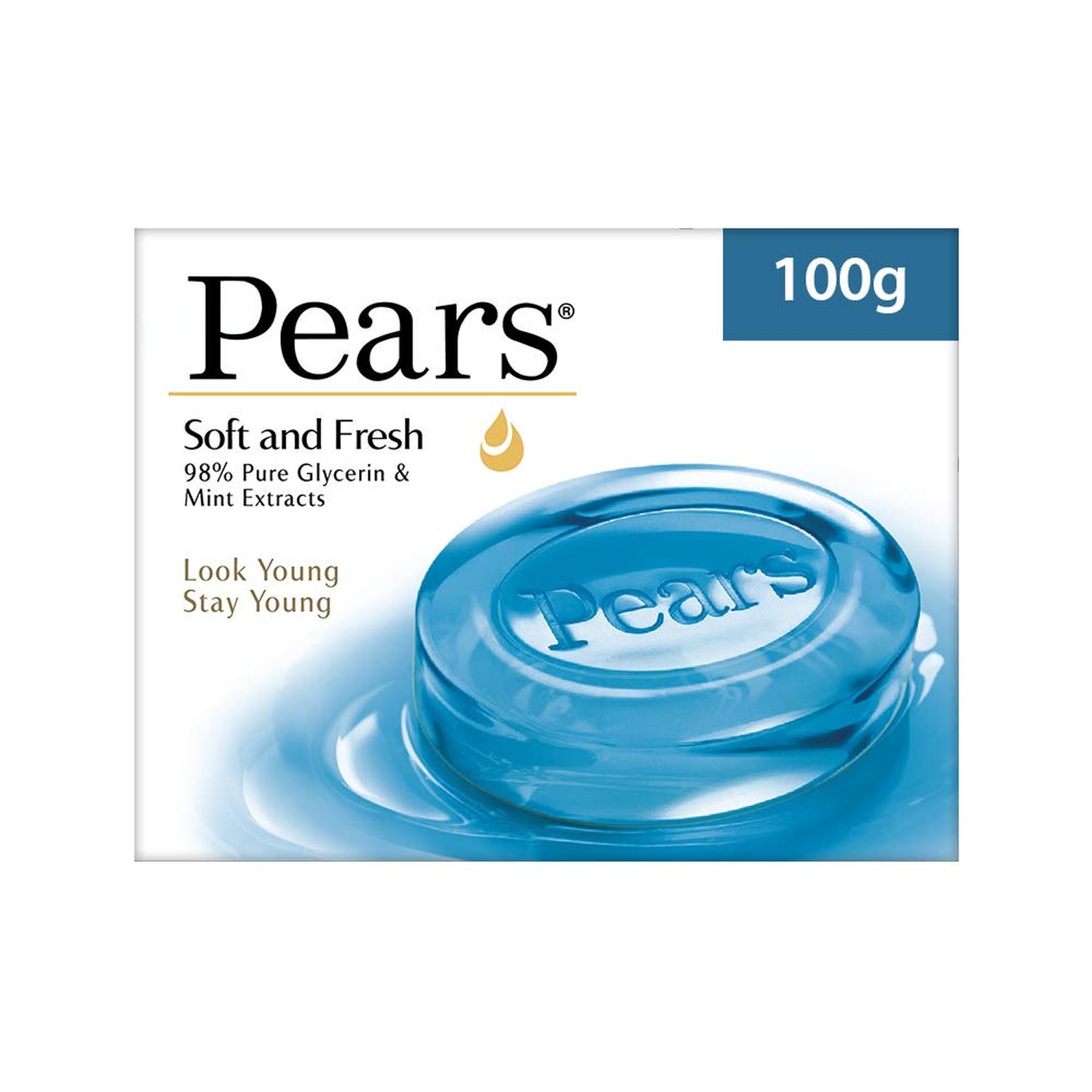 Pears Soft & Fresh Soap – 98% Pure Glycerin & Mint Extracts – 75 g (Pack of 3)