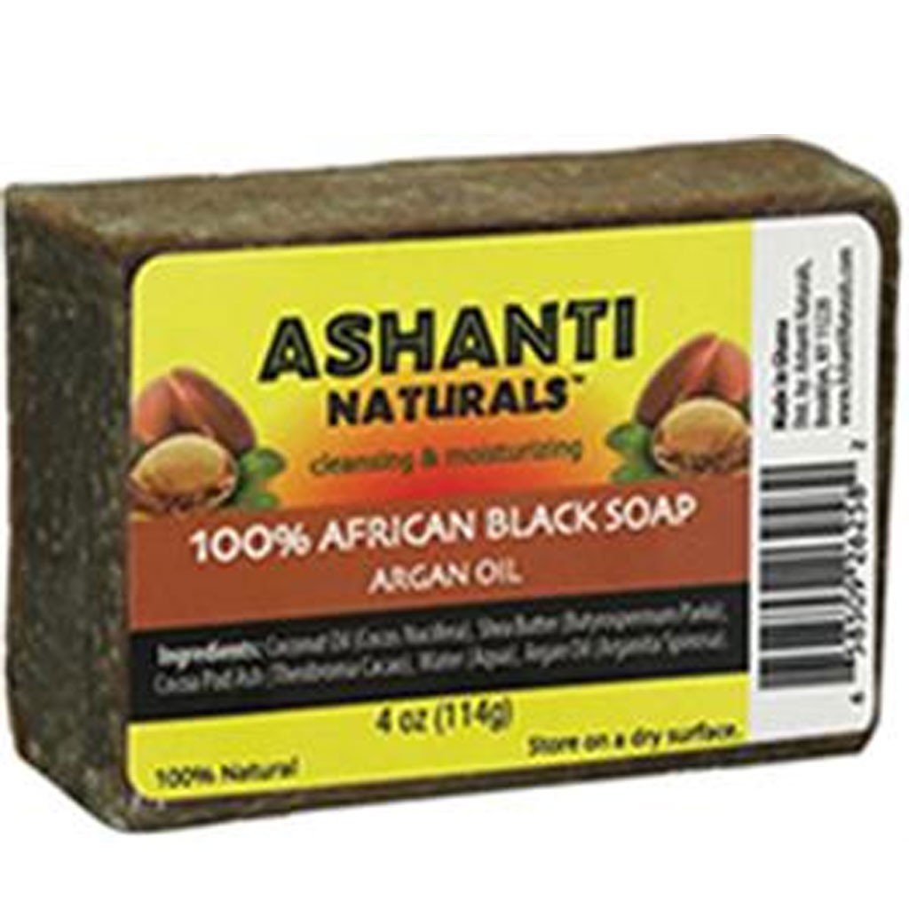 Ashanti Naturals African Black Soap Bar Argan Oil 4 Oz|Case of 8
