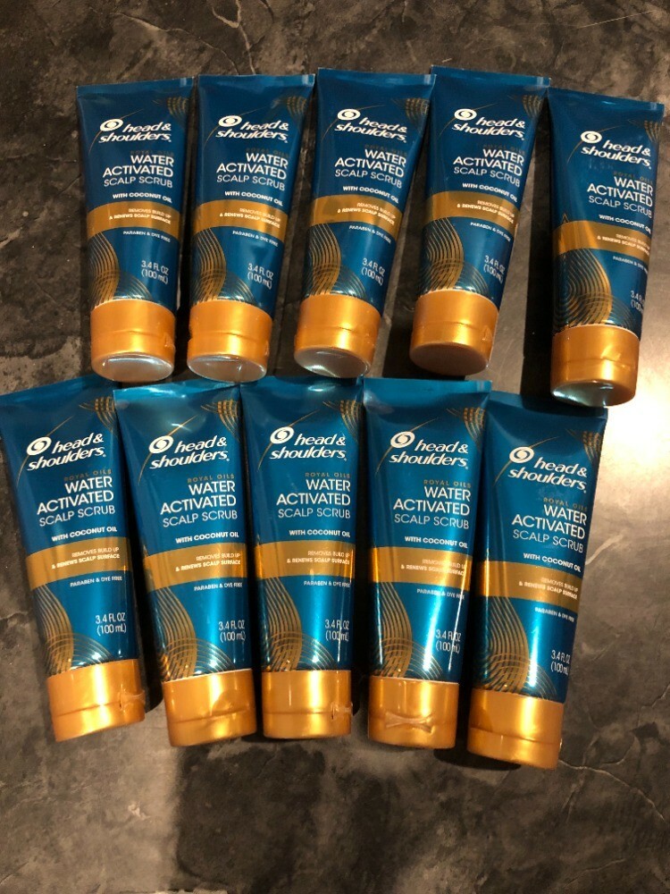 Lot of 10 Head & Shoulders Royal Oils Water Activated Scalp Scrub w/Coconut Oil