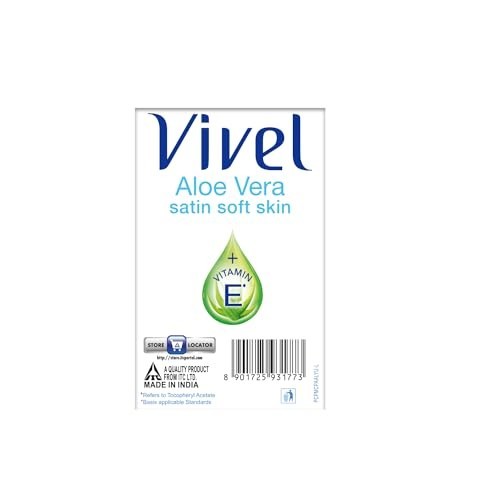 Vivel Aloe Vera Soap 150g Pack of 8 Vitamin E 1200g Soft Glowing Skin FS