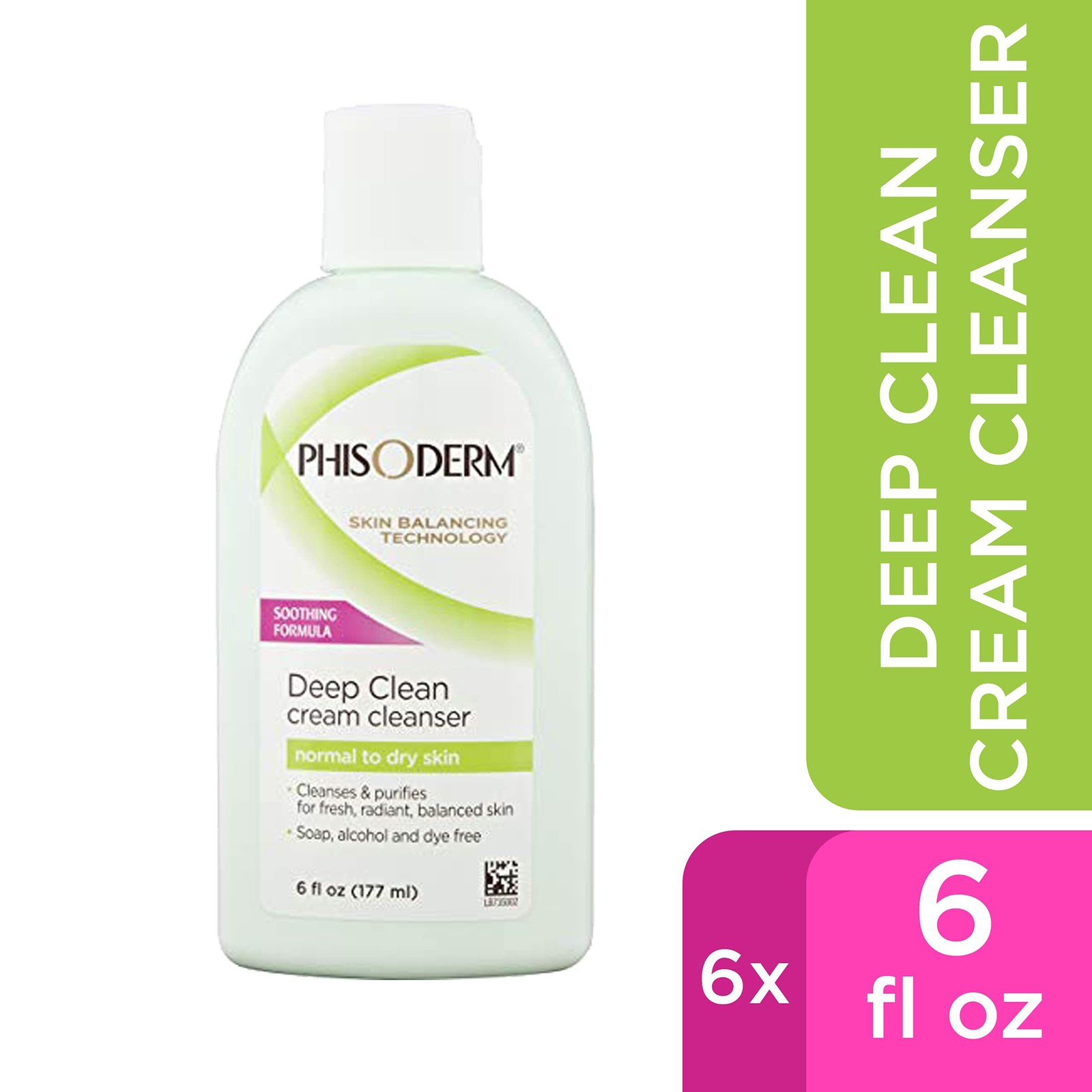 3x Phisoderm Deep Cleaning Cream Cleanser for Normal to Dry Skin (177 ml) alcoho