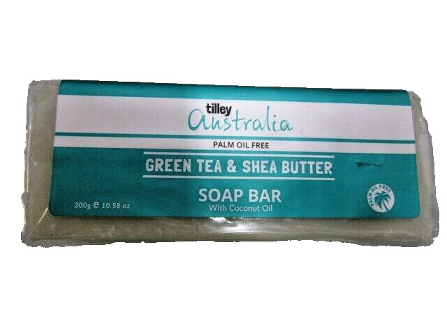 TILLEY AUSTRALIA~GREEN TEA & SHEA BUTTER~ SOAP BAR 10.58 OZ BIN