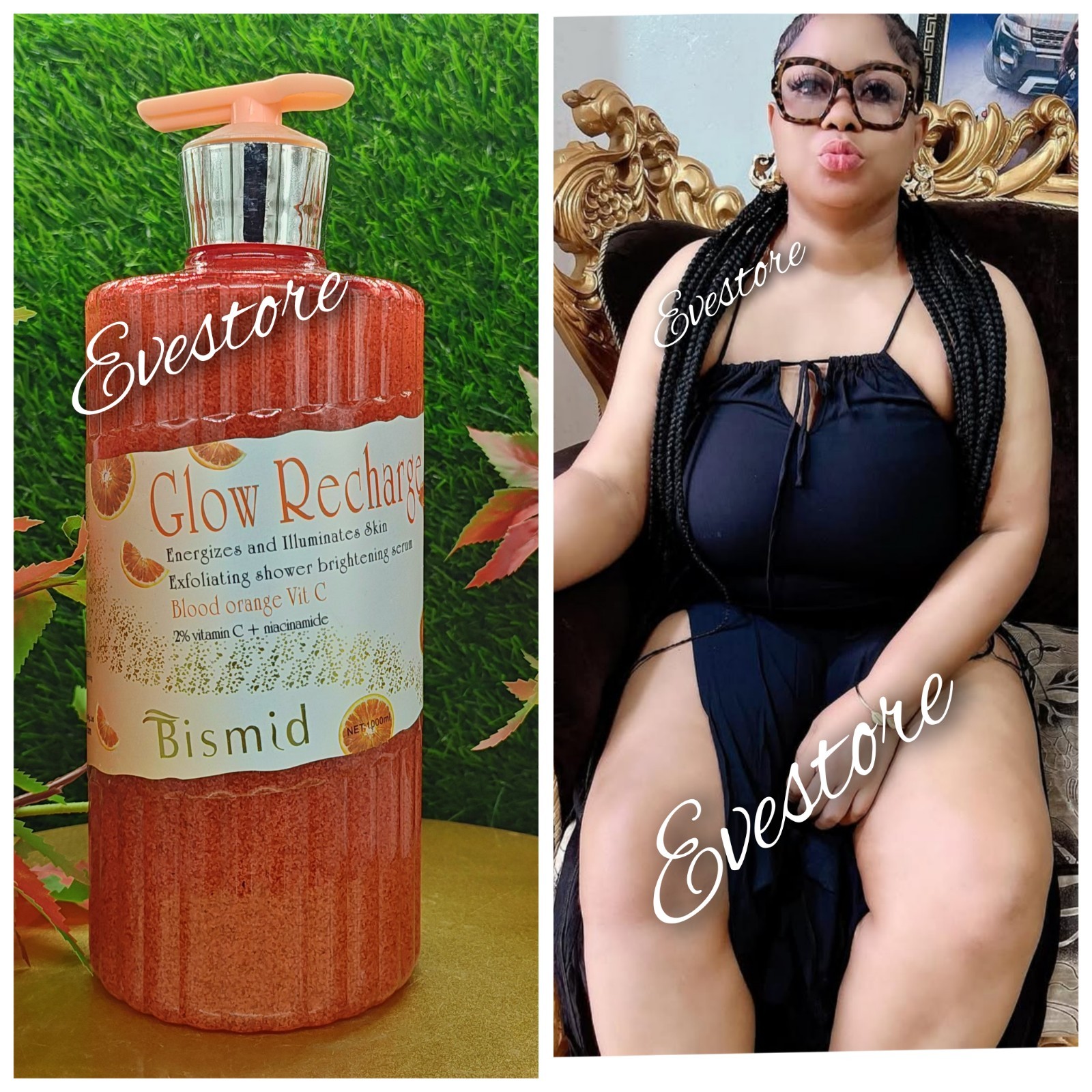 BISMID GlOW RECHARGE EXFOLIATING SHOWER GEL 1000ml