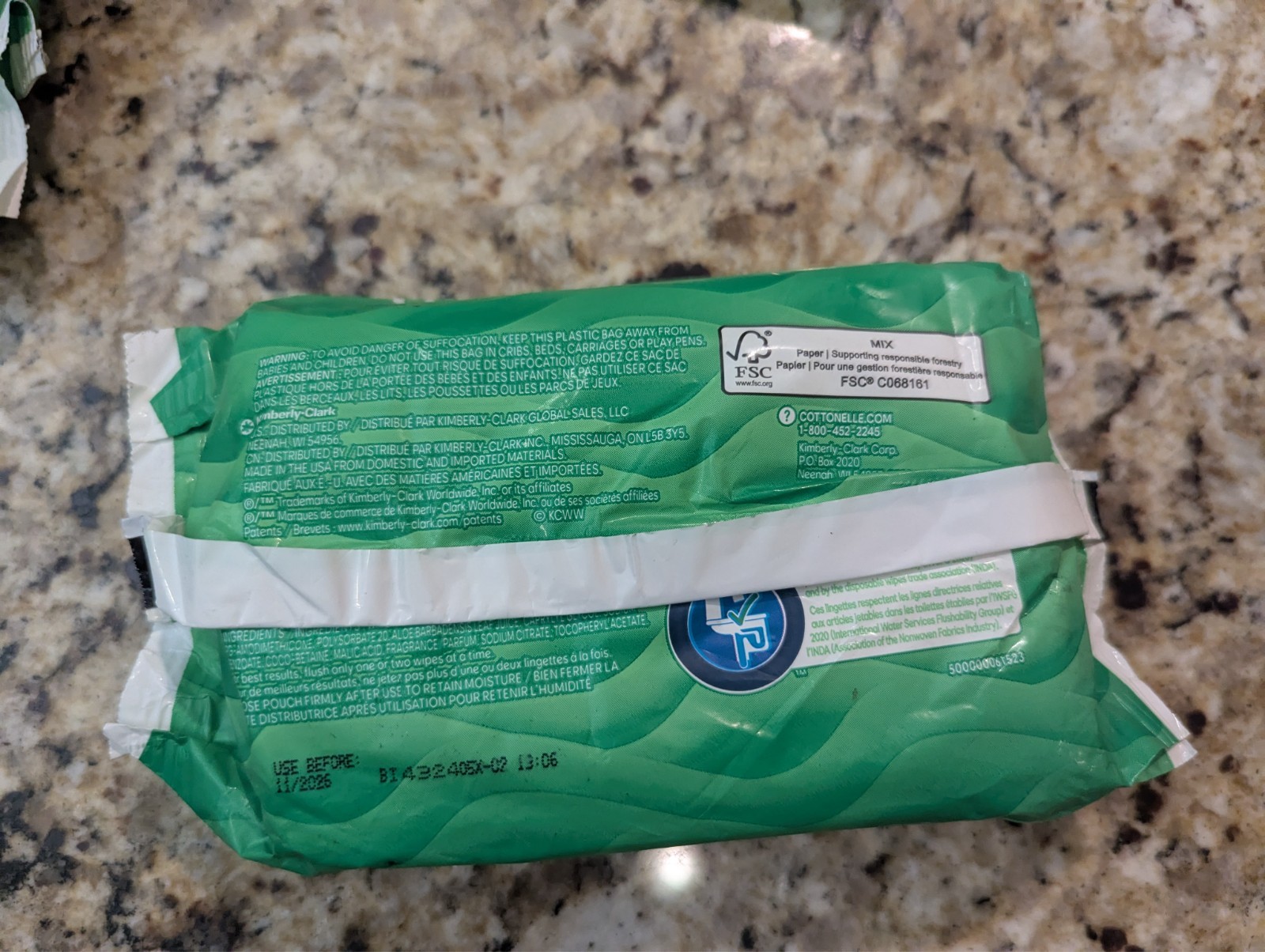 Cottonelle 4 Pack Gentle Plus Flushable Wipes 42 ct x 4 168 wipes