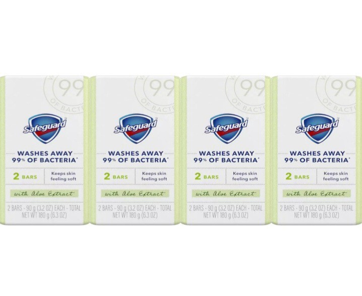 NEW! SAFEGUARD (8-BARS) 3.2 Oz. Bars ●FRESH CLEAN SCENT● W/Aloe Extract Soap🫧.