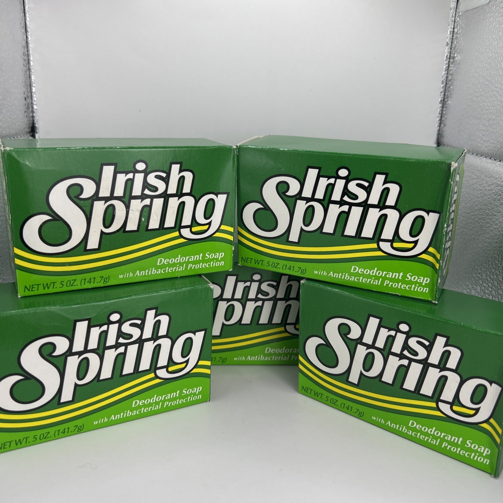 IRISH SPRING Original Scent Bar Deodorant Soap Antibac NO FLAXSEED OIL 5 Bars