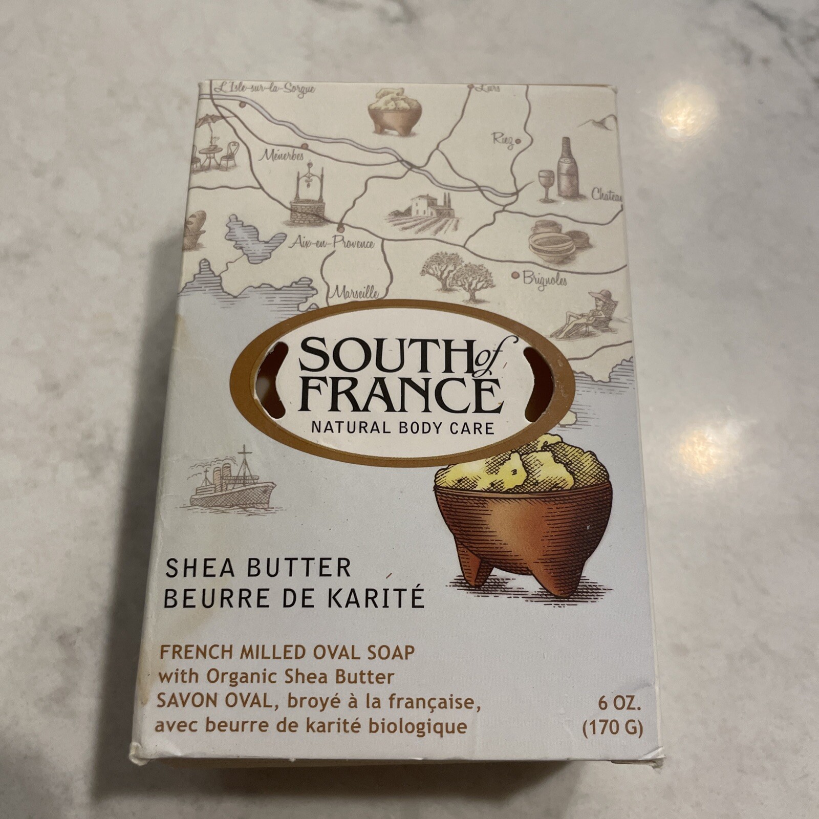 South Of France Natural Bar Soap – Shea Butter – 6 Oz