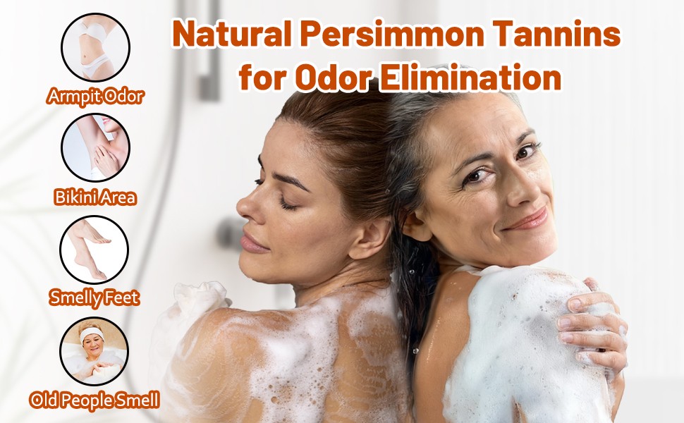 Persimmon Body Wash for Strong Body Odor, Liquid Persimmon Soap for Old People