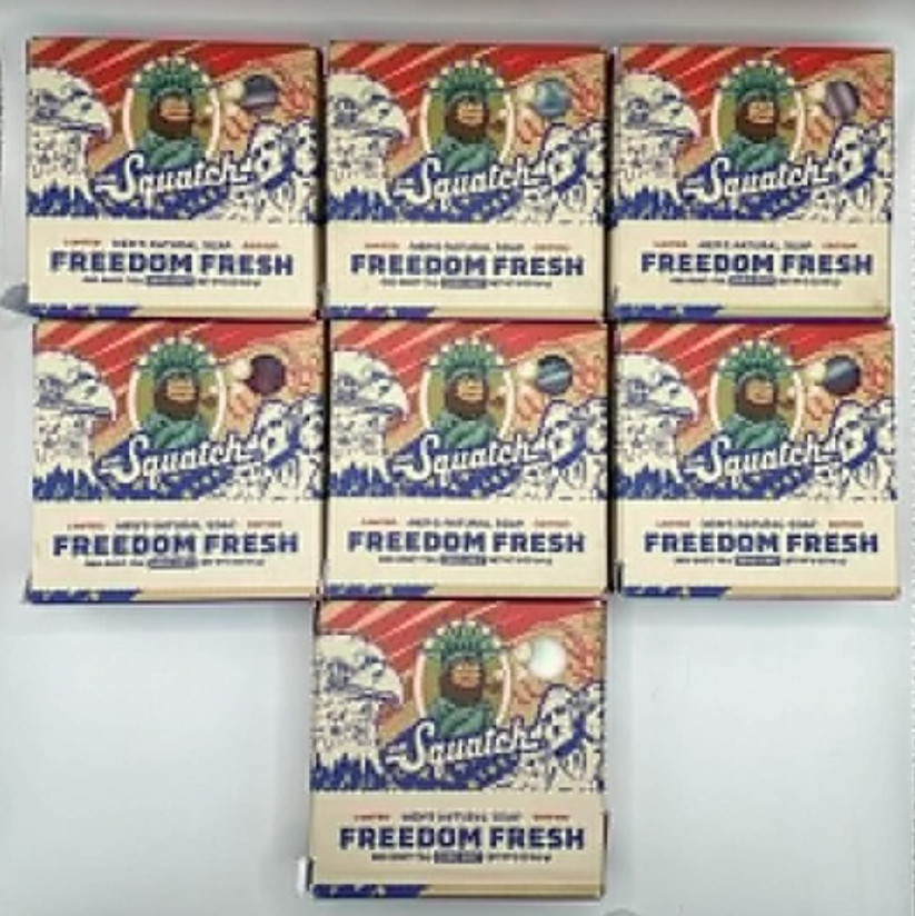 7PK Dr. Squatch Freedom Fresh Men’s Natural Soap Bar ~ 5 OZ EA ~ FAST SHIP ~READ