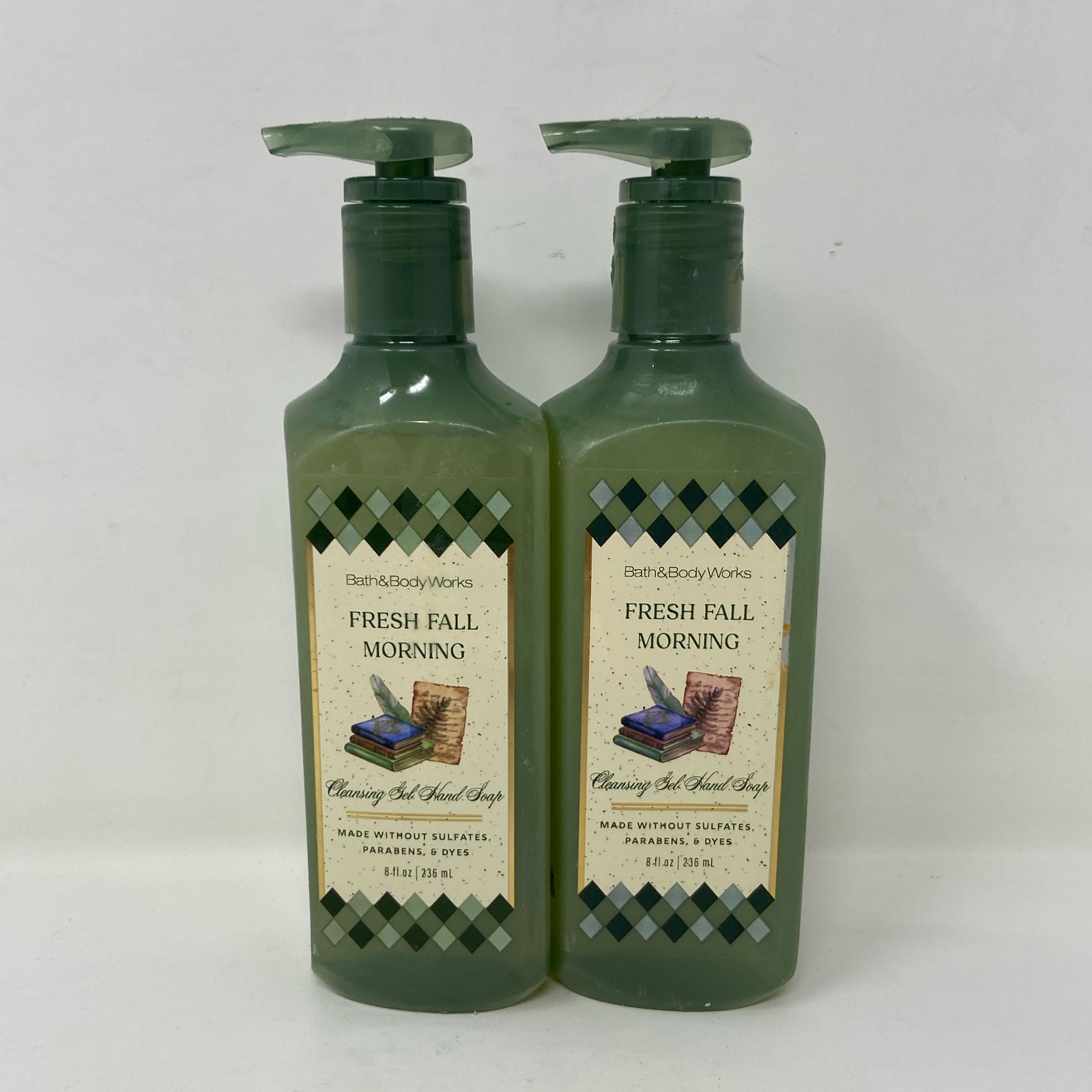 Bath & Body Works Fresh Fall Morning Gel Hand Soap Green 8oz 2-Pack