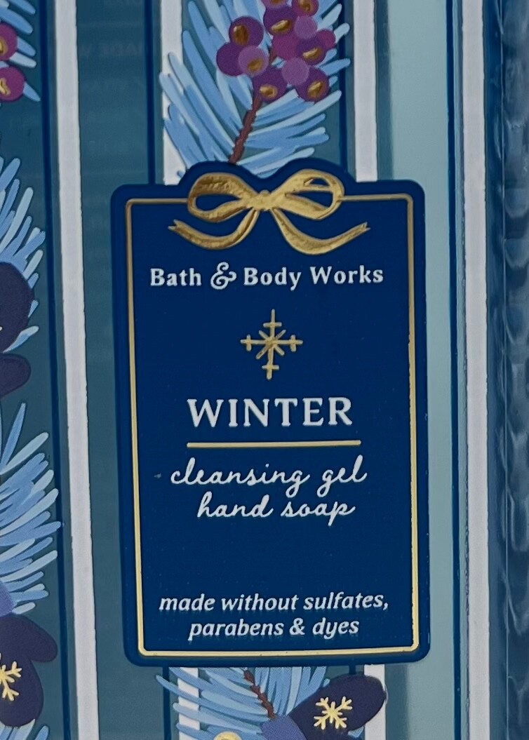 LOT OF 4 NEW BATH & BODY WORKS WINTER CLEANSING GEL HAND SOAP WASH PUMP BLUE 8OZ
