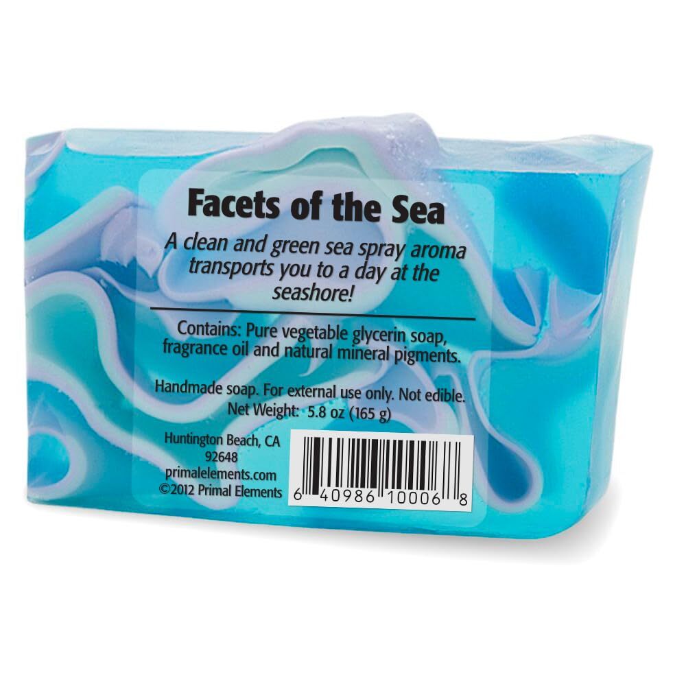 Primal Elements FACETS OF THE SEA Soap, Indiv Bars, Solid or Pre-Cut 5.5 lb Loaf