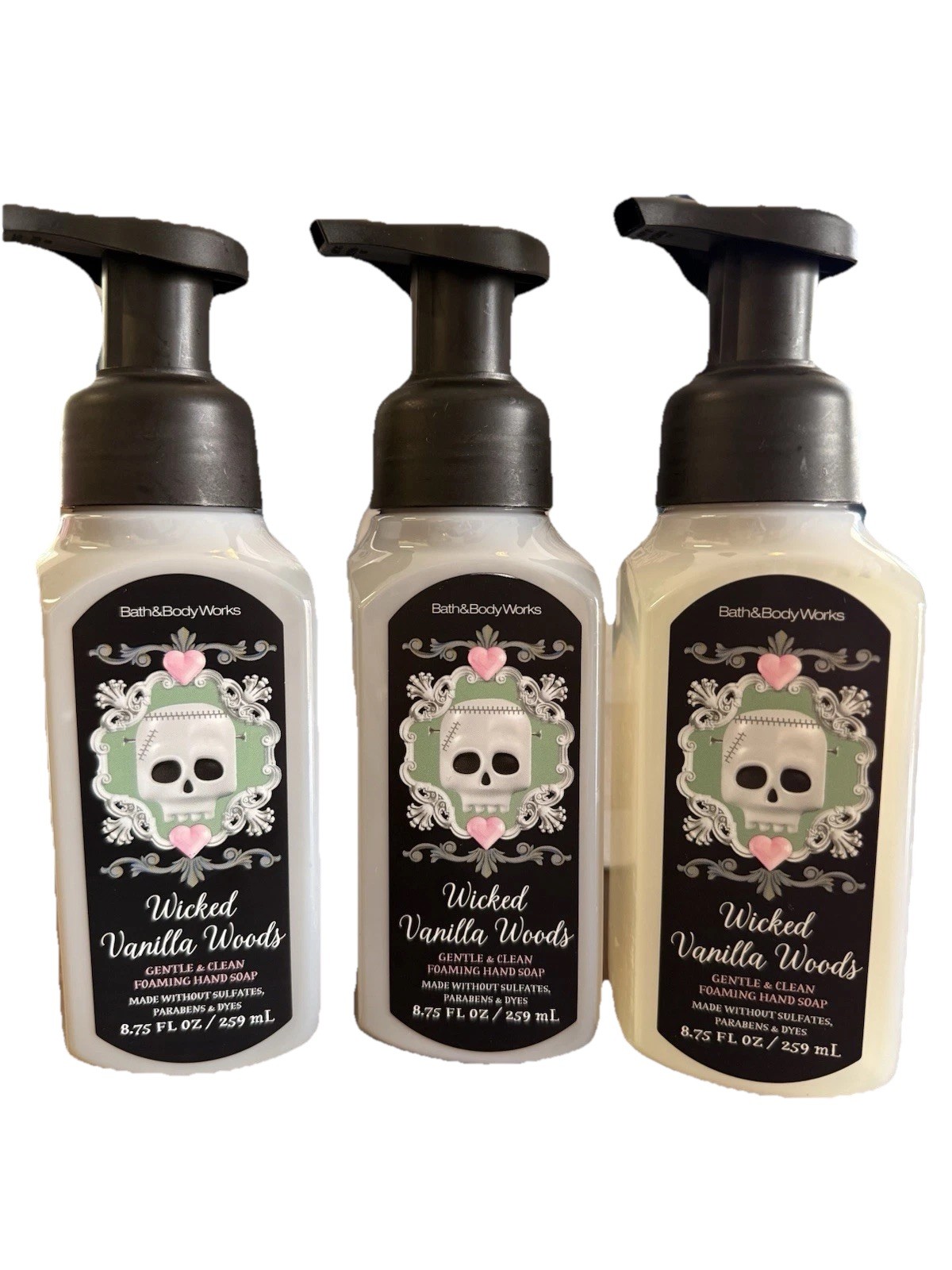 Set Of 6 Bath & Body Works WICKED VANILLA WOODS Foaming Hand Soap 8.75 Floz