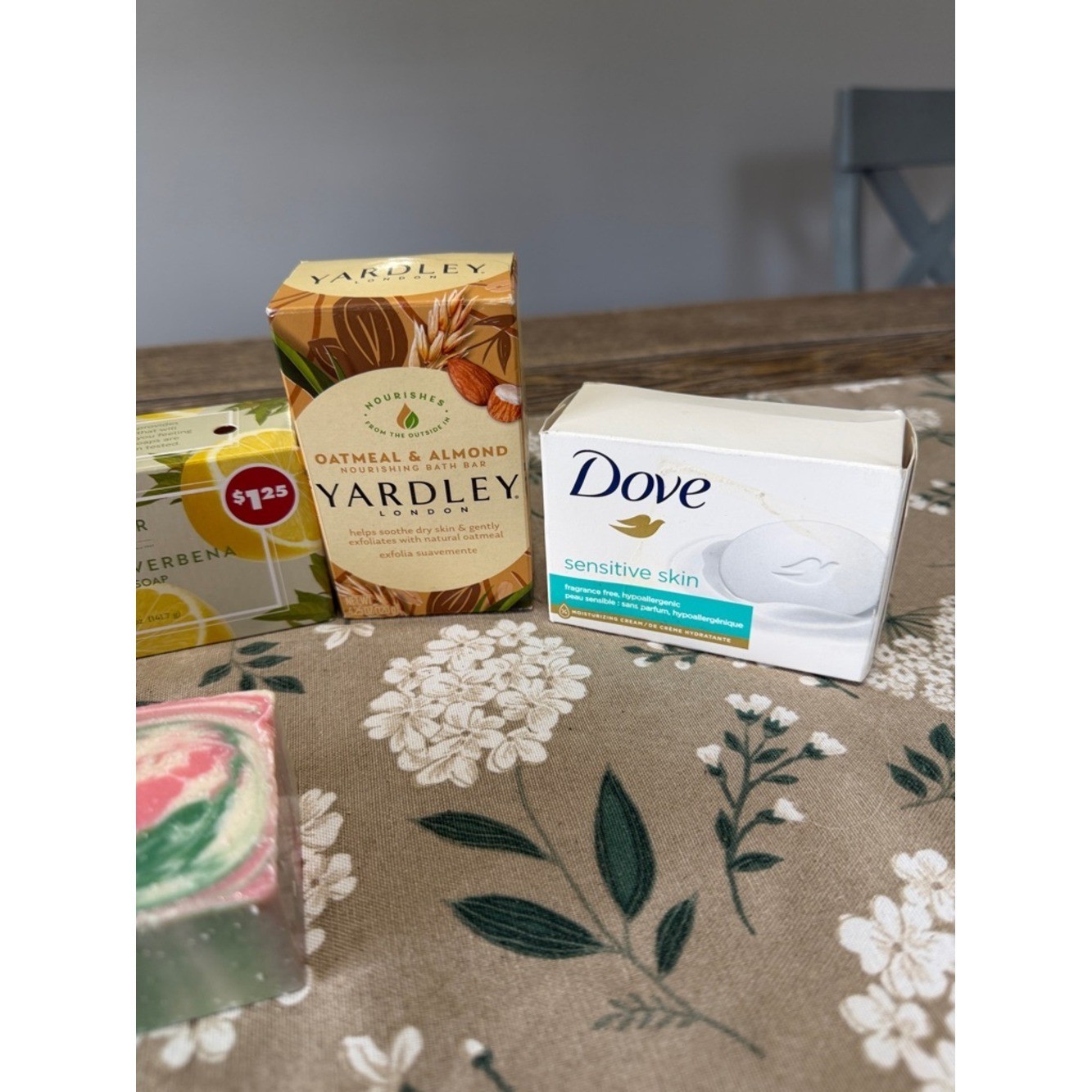 Bar soap lot of 6 doTerra Yardley Shugar Dove Sulfur & Hand Crafted Pink Swirl