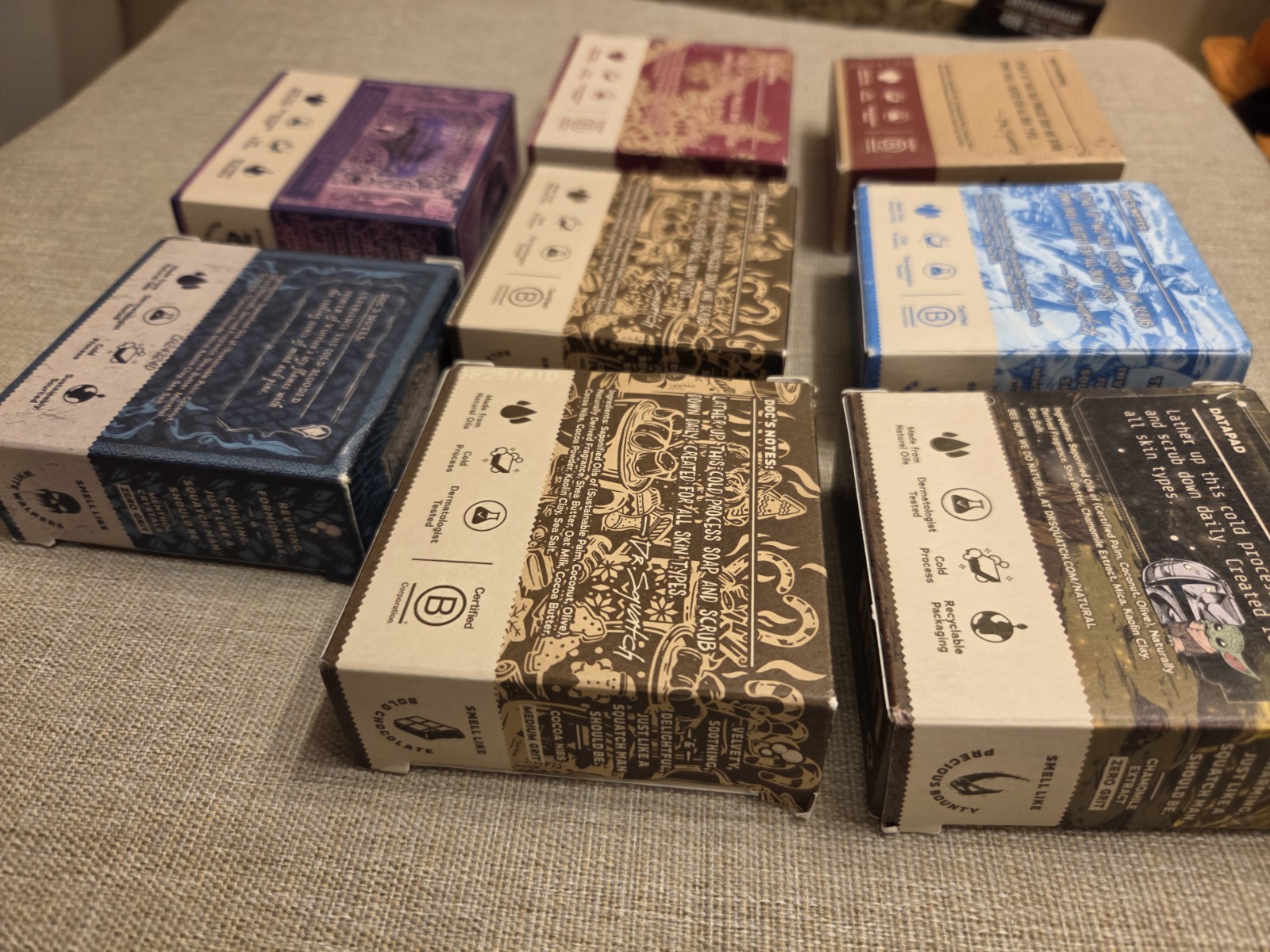 Lot of 8 Empty, Rare Dr Squatch Boxes *NO SOAP, EMPTY BOXES* SEE DESCRIPTION