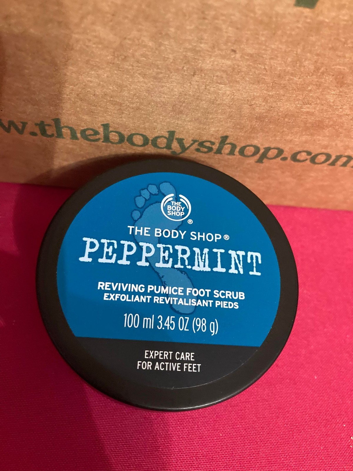 THE BODY SHOP Peppermint Reviving Pumice Exfoliating Foot Scrub, 3.4 Oz HTF!!