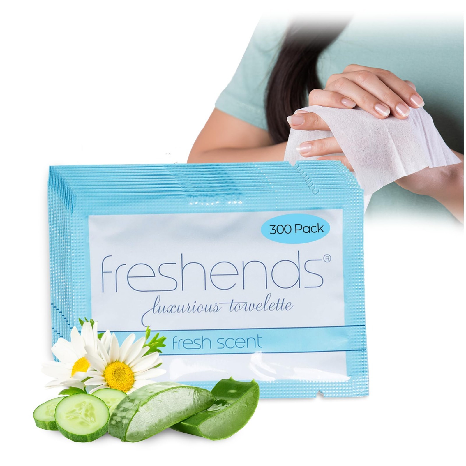 Flushable Individually Wrapped Wipes – 300 Bulk Pack, Luxurious Travel Towelette