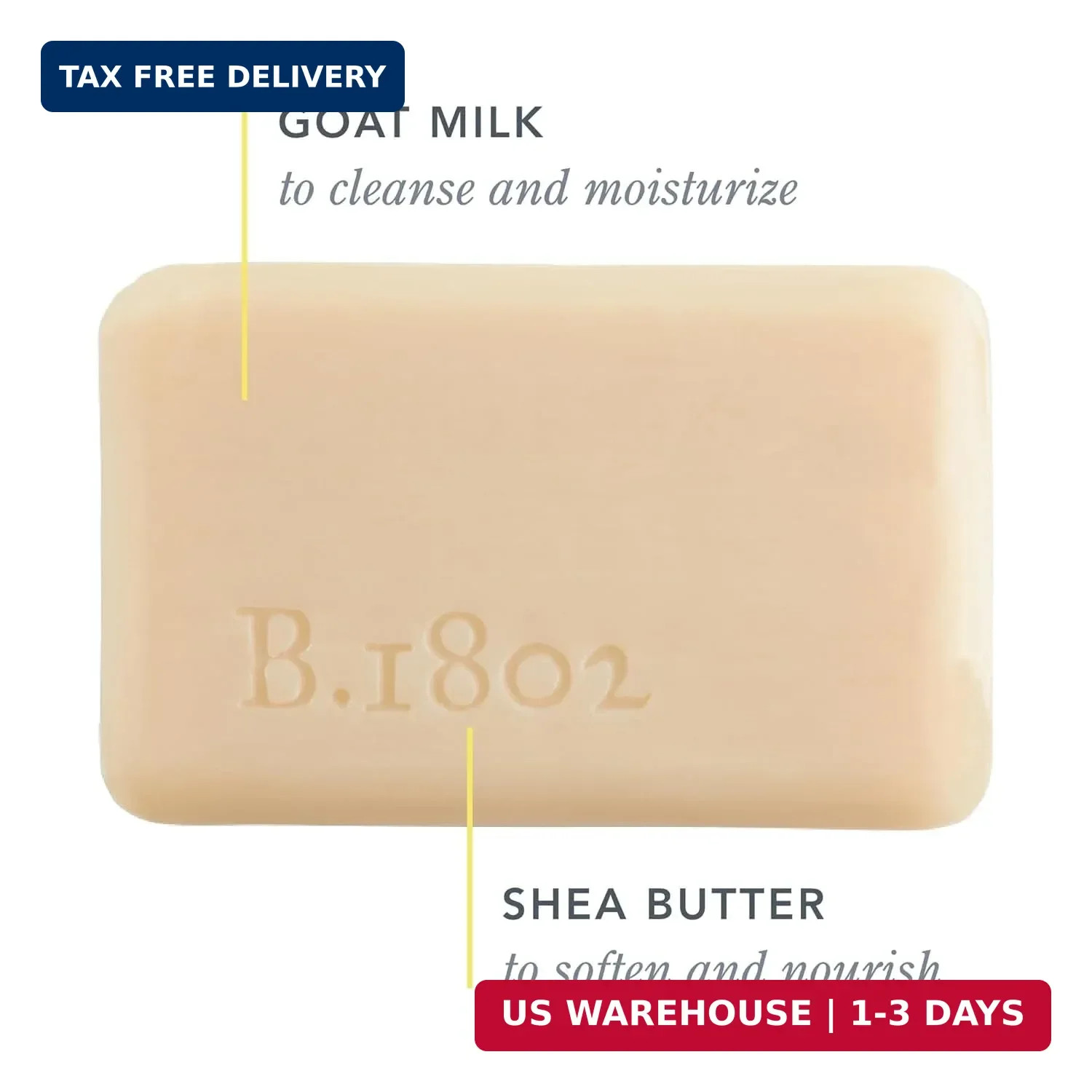 Beekman 1802 Goat Milk Soap – Moisturizing Hand & Body Soap Bar with Shea Butter
