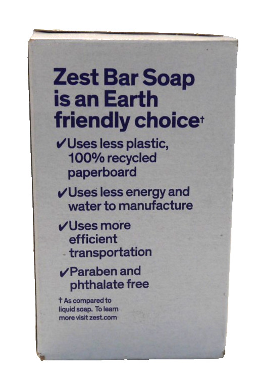 Zest 4.12 oz bar soap set of two, New
