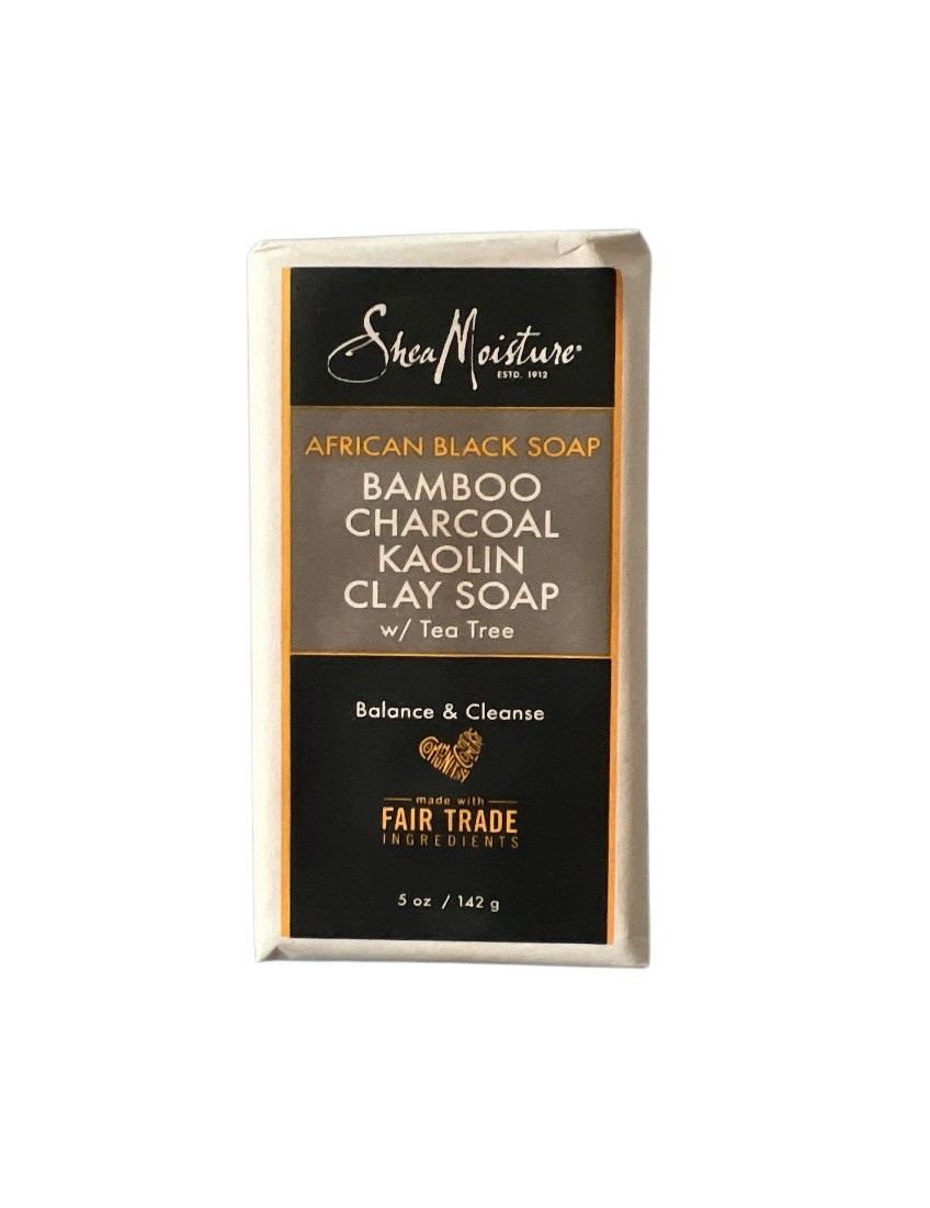 Shea Moisture African Black Soap Bamboo Charcoal Kaolin Clay Soap 5 Oz (1 New)