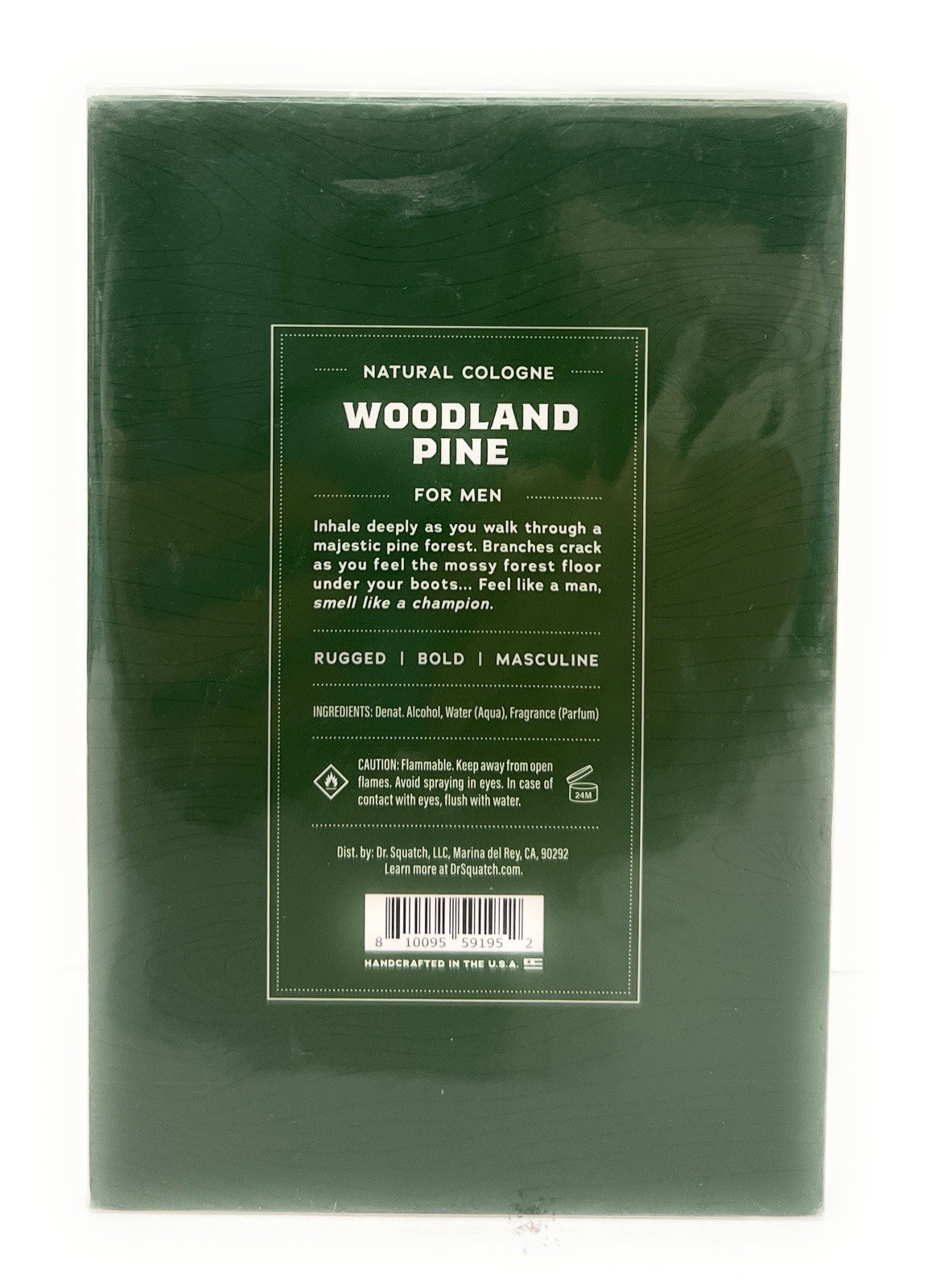 Dr. Squatch Natural Cologne WOODLAND PINE For Men – 1.7 oz – MADE IN USA – NEW