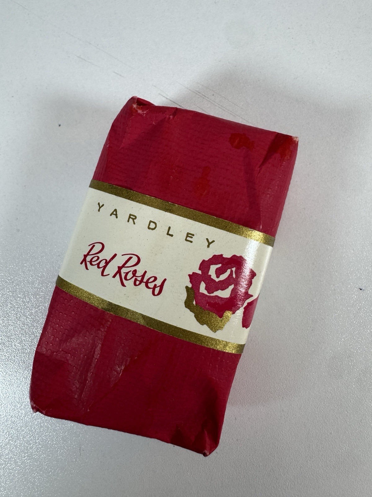 Vintage Yardley Red Roses Soap Bar Wrapped Unused Collectible Bath