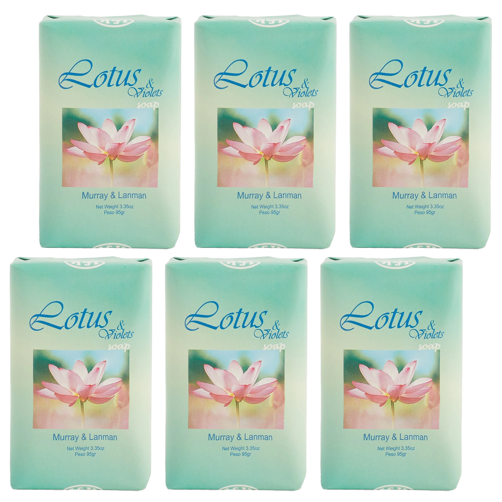 6 Pack – L&K Murray & Lanman Florida Water , Lotus and Violet Soap