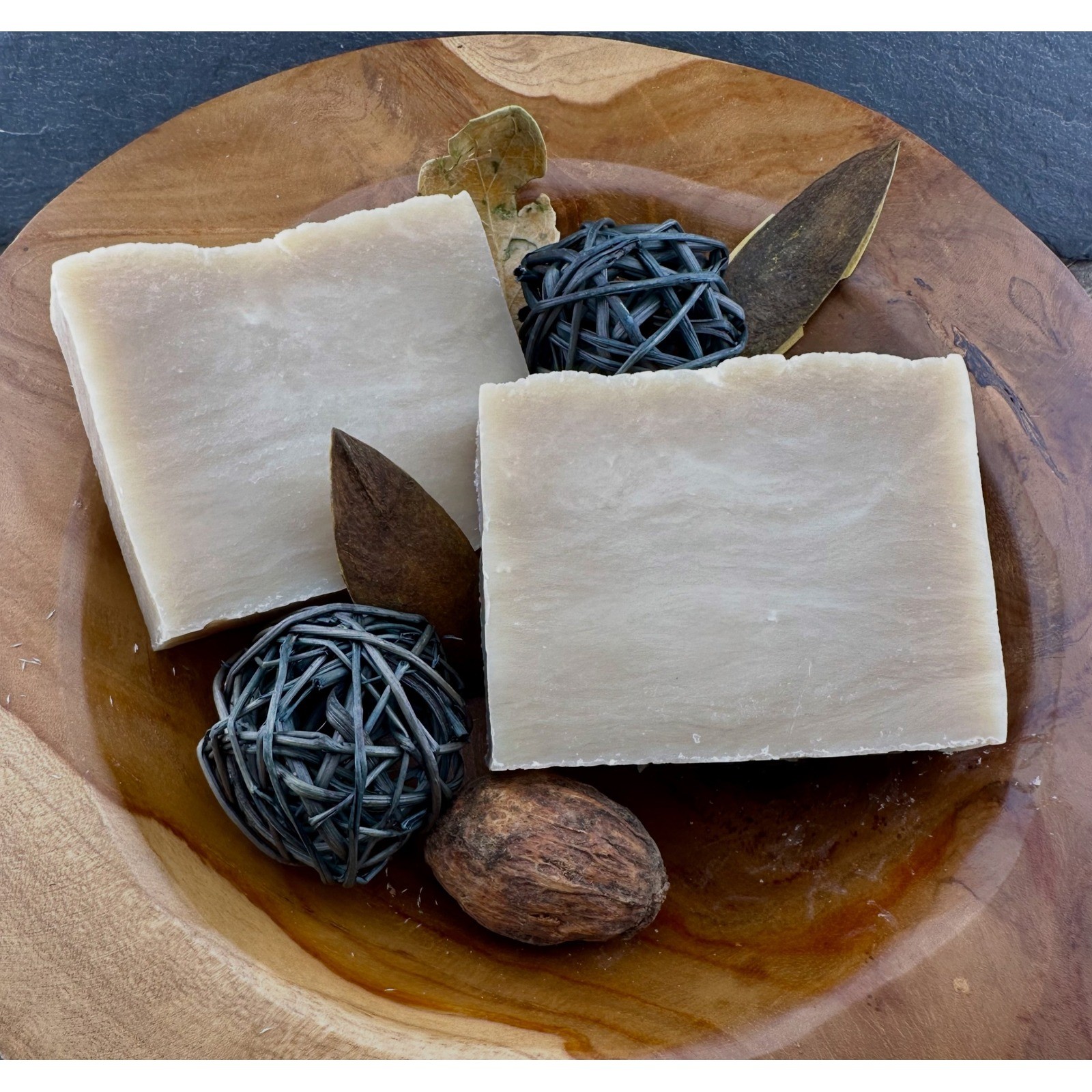 Handcrafted Natural Bar Soap Sandalwood Bourbon Scent Organic Ingredients 4.5oz