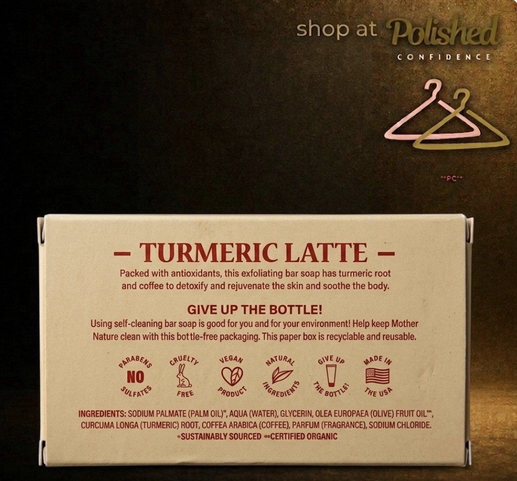 Provence Essentials Turmeric Latte Exfoliating Bar Soap Vegan Paraben-Free 10oz